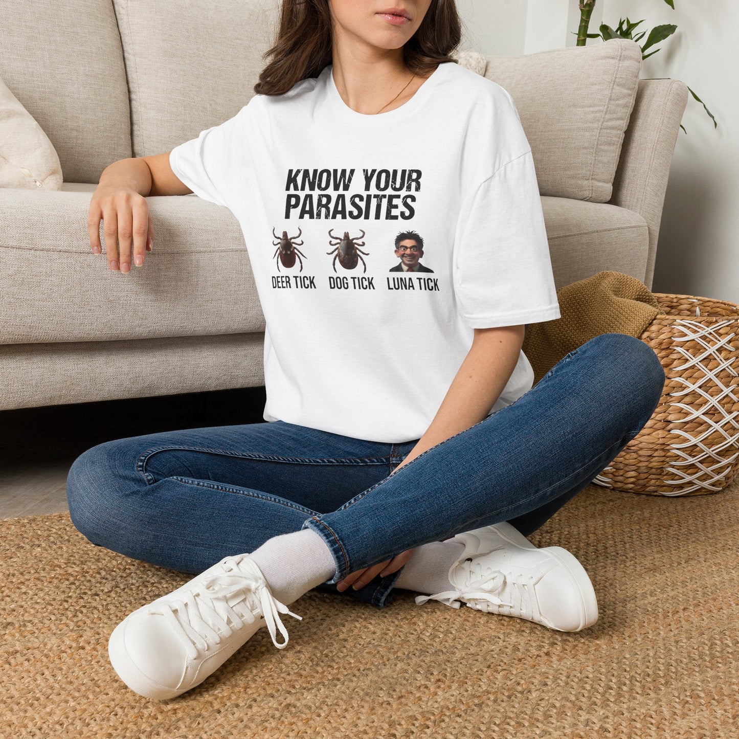 Know Your Parasites Funny Political Satire T-Shirt – Anti Ed Miliband “Luna Tick” Printify