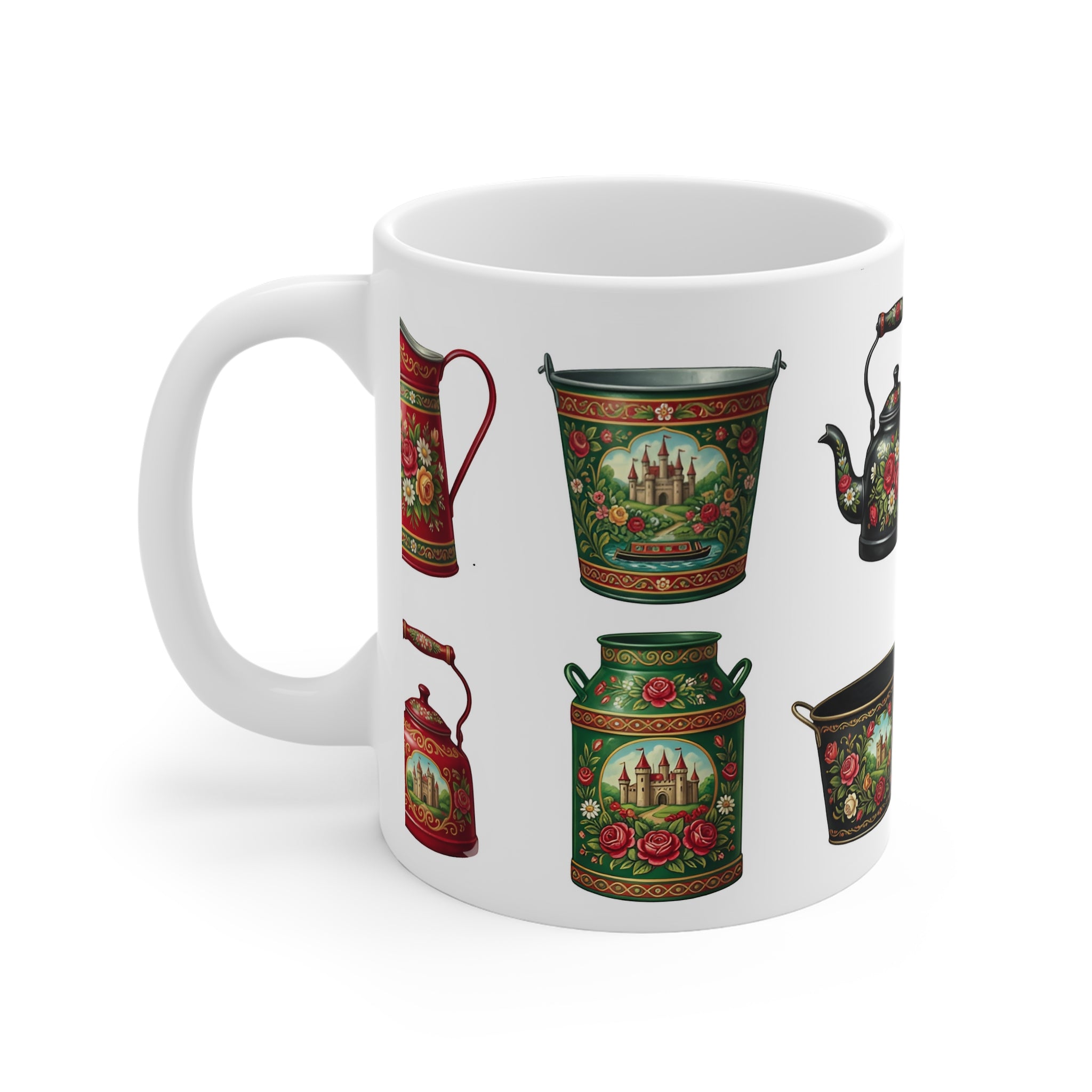 The Canal Collection | Traditional British Canal Folk Art 11ox Coffee Mug 