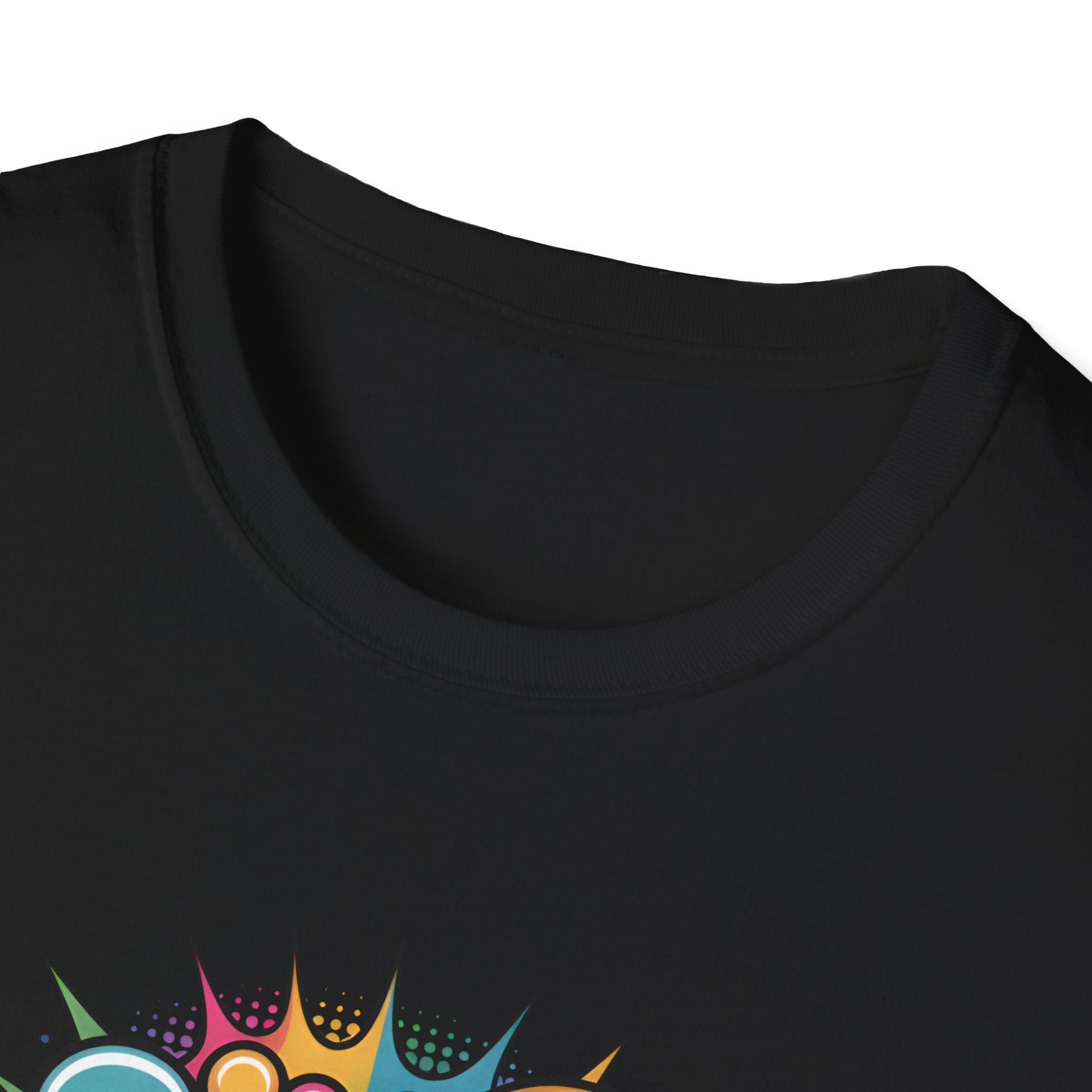 Black close collar view Graphic Tee - 6 7 Meme with Laughing Emoji Design