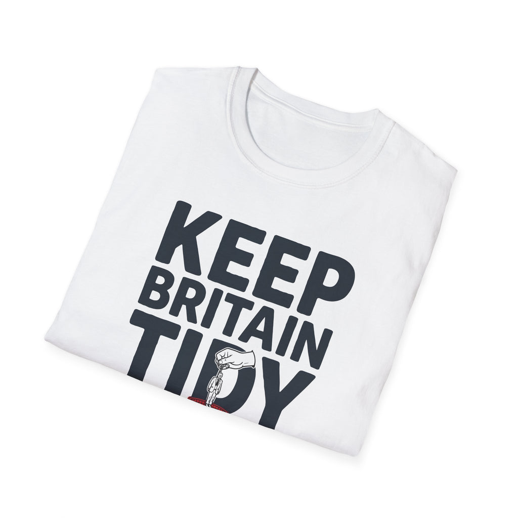 Keep Britain Tidy Bin Politicians T-Shirt | Funny Political Satire Tee | Anti-Politician Gift | Boris Johnson Meme Shirt | UK Politics Humor Printify