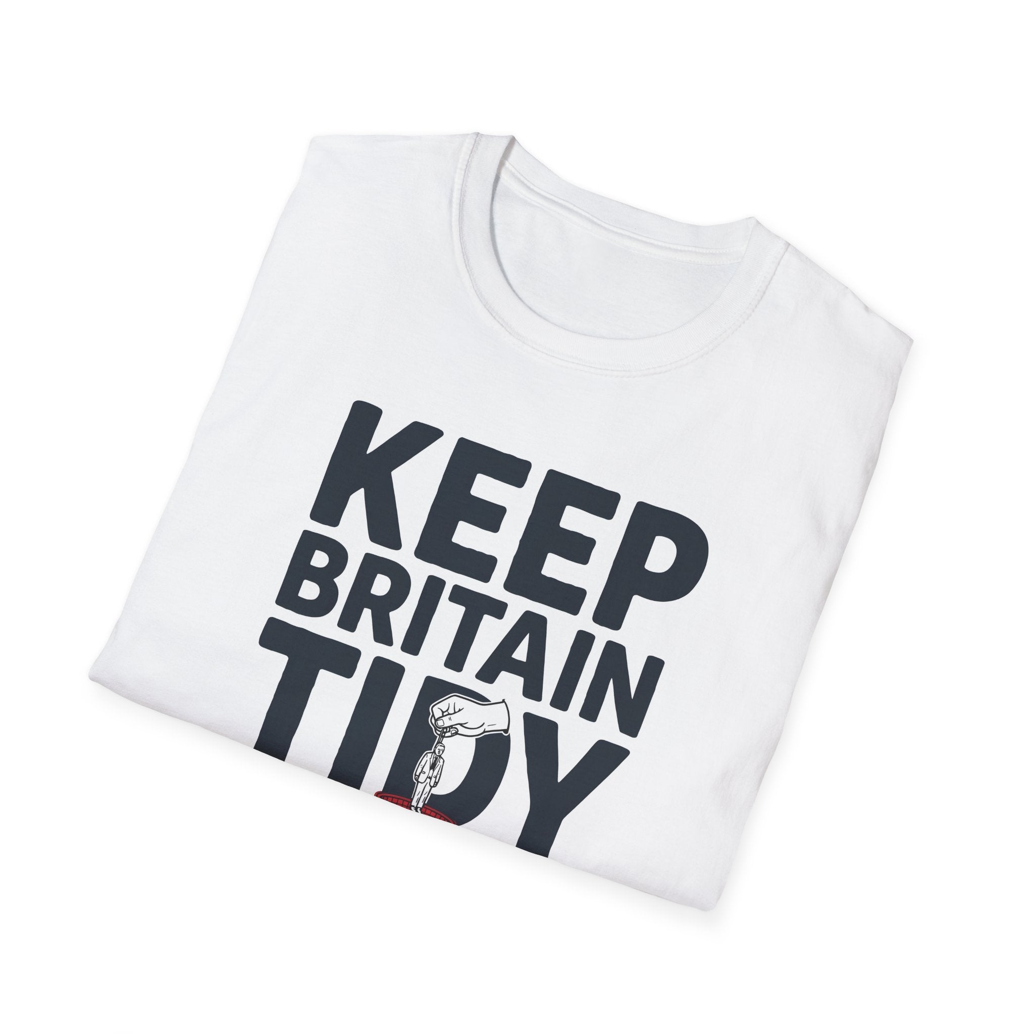 Keep Britain Tidy Bin Politicians T-Shirt | Funny Political Satire Tee | Anti-Politician Gift | Boris Johnson Meme Shirt | UK Politics Humor Printify