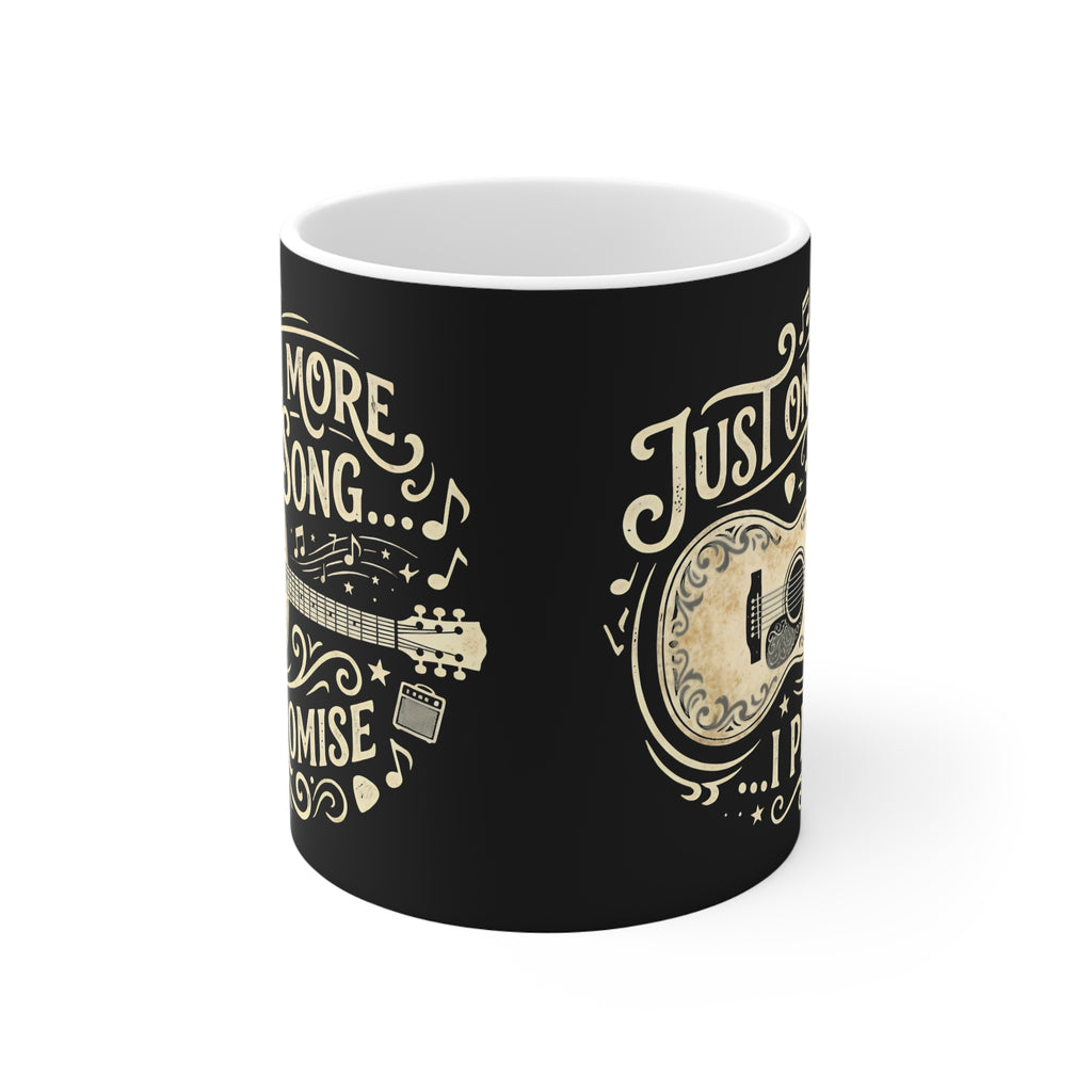 Acoustic Guitar Mug — "Just One More Song, I Promise" Coffee Cup Printify