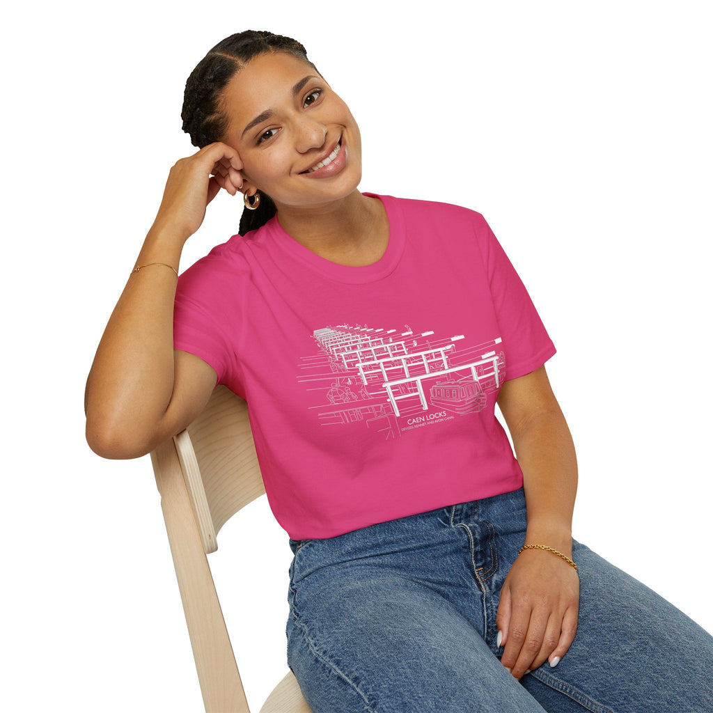 Caen Hill Locks Devizes Kennet and Avon Canal Unisex Softstyle T-Shirt Printify