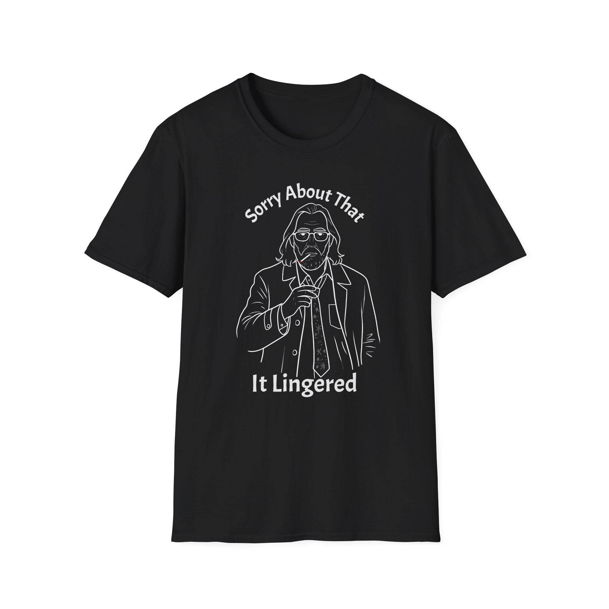 Gary Oldman AS Jackson Lamb TV Show Line Drawing Unisex T-Shirt - Sorry About That It Lingered 