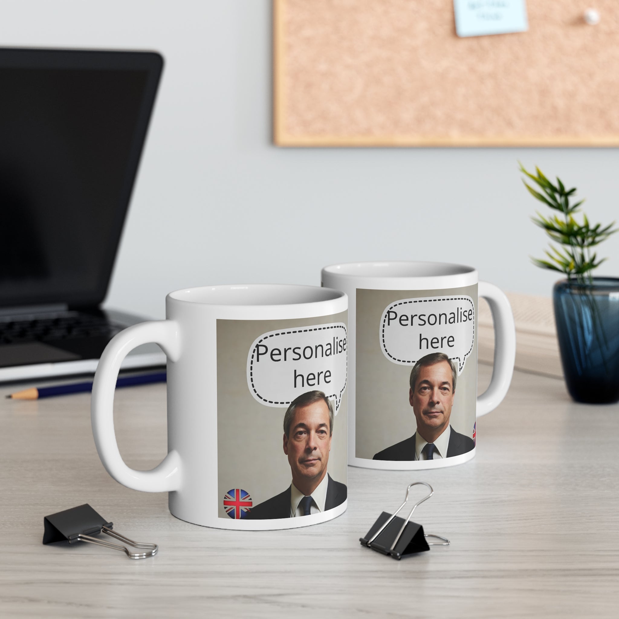 Nigel Farage Personalised Mug | 11oz Custom Speech Bubble Political Mug Printify