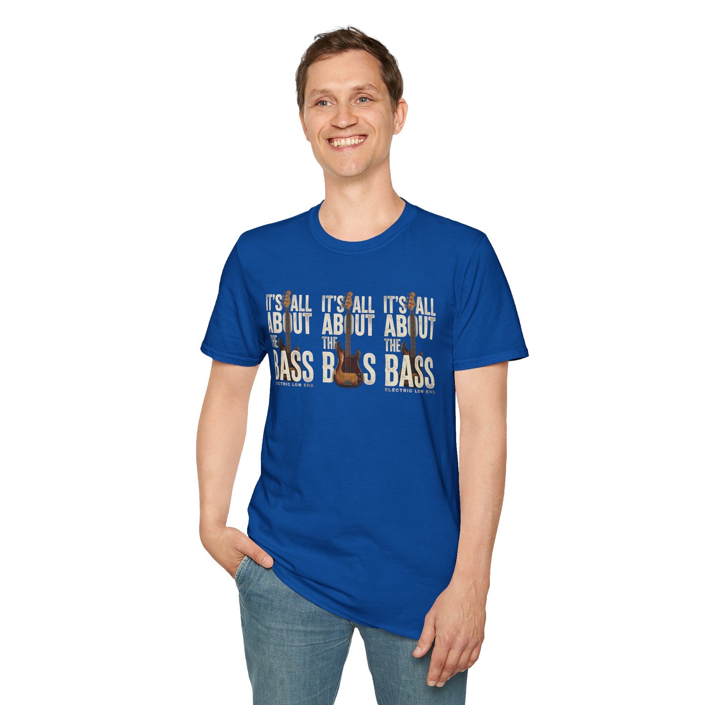 "It's All About the Bass" Vintage Bass Guitar T-Shirt - P-Bass Design