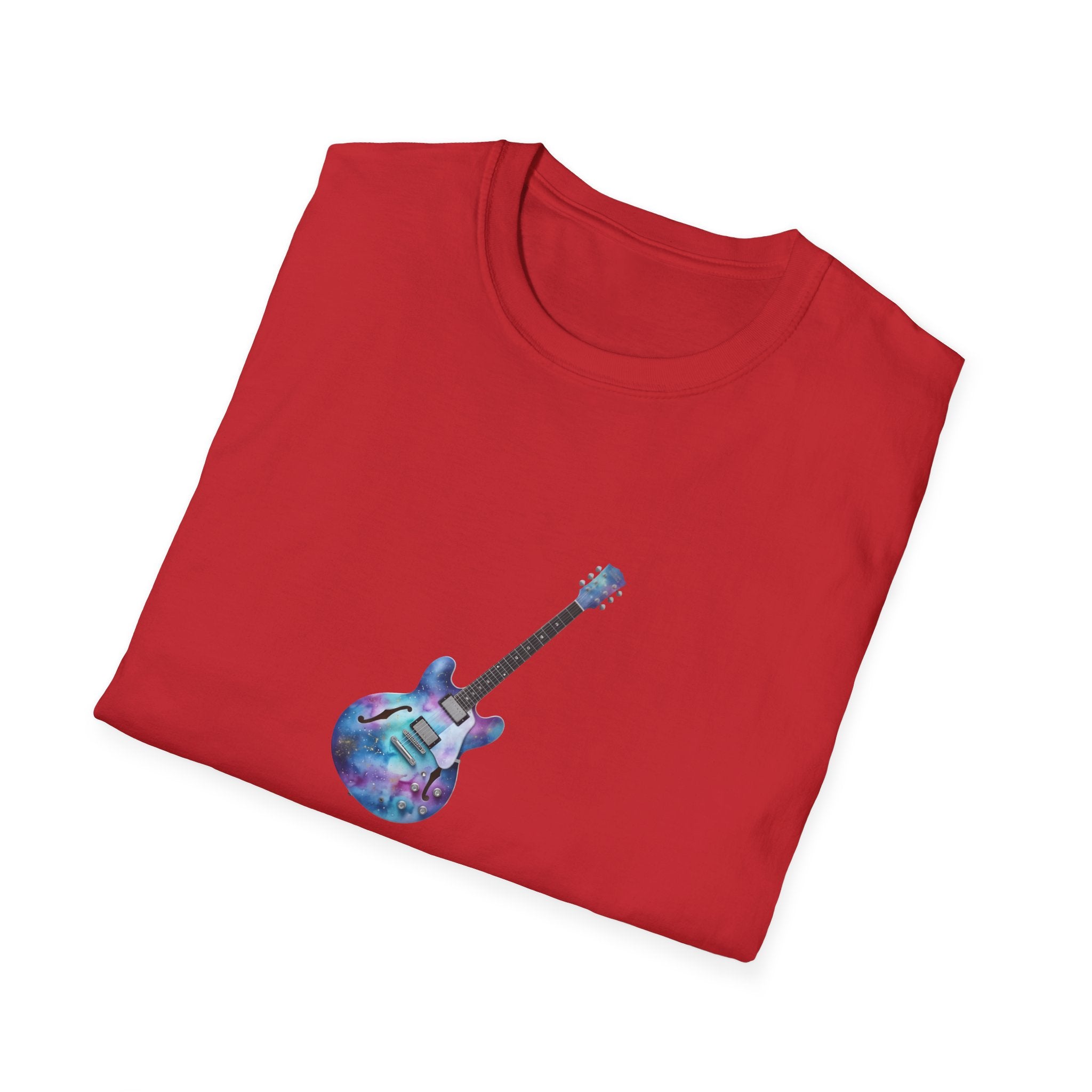  "Galactic Groove" tee, featuring a mesmerizing cosmic watercolour design. 