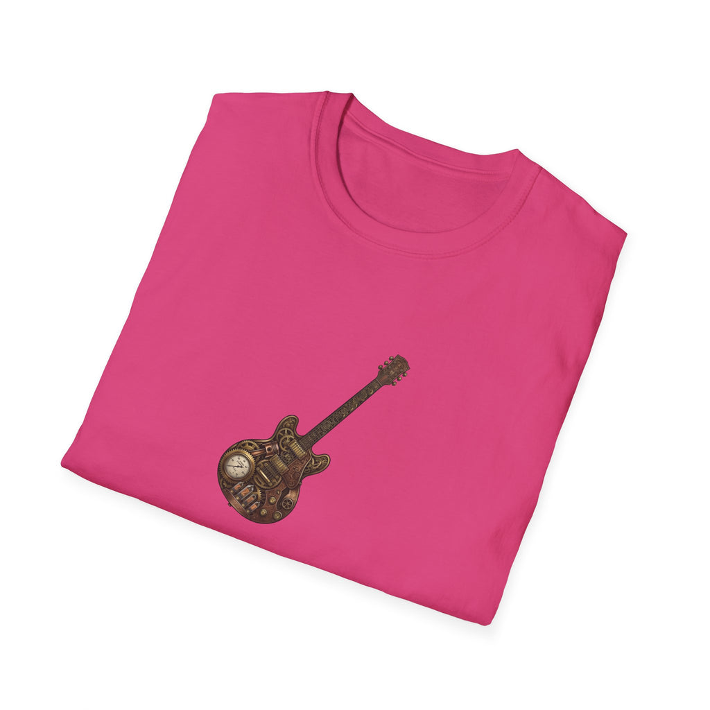 Steampunk Symphony design Guitar  (Mechanical Engraving) Music Lover Print T Shirt