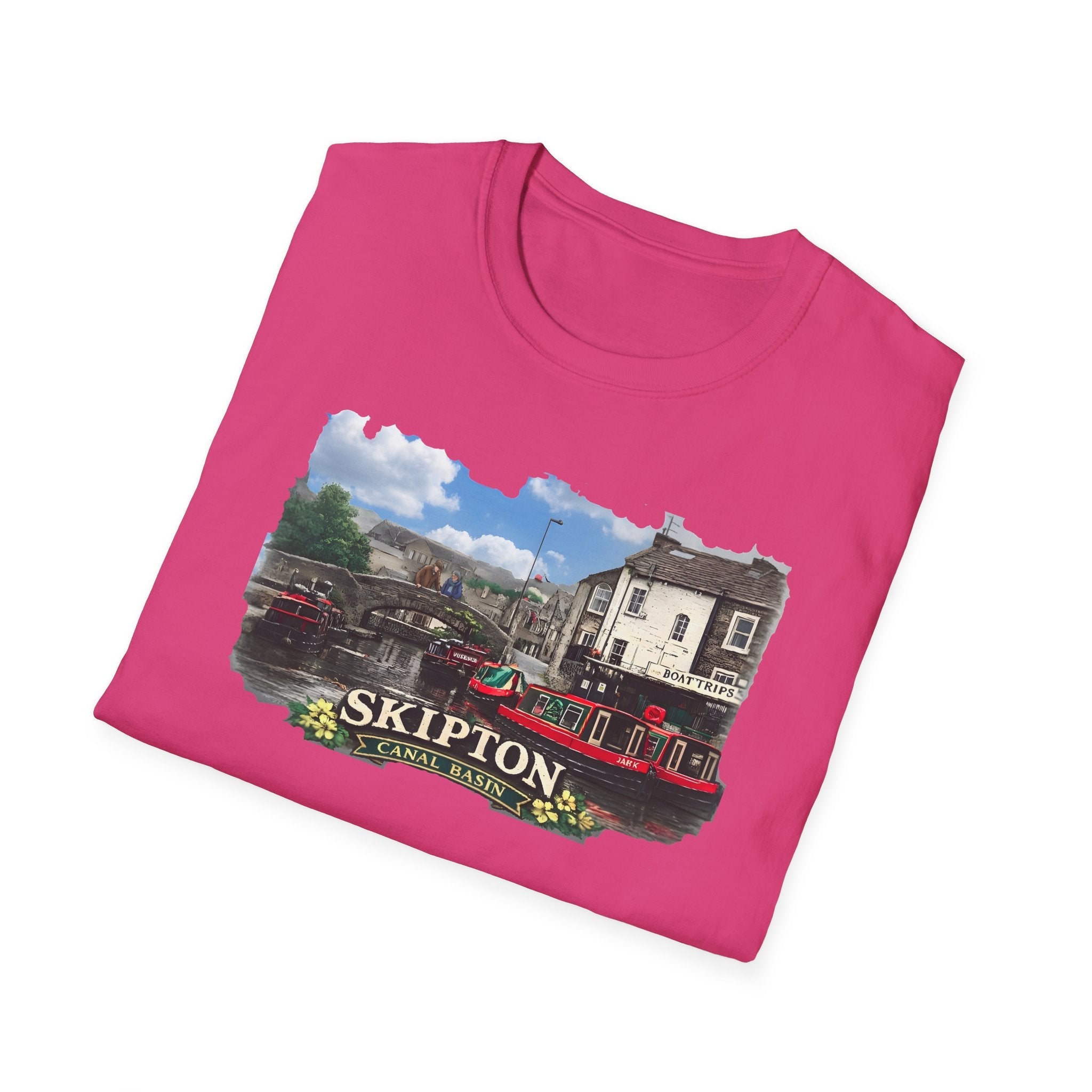 Historic Skipton- Canal Basin-Scene T  shirt Yorkshires Most Picturesque Waterway Printify
