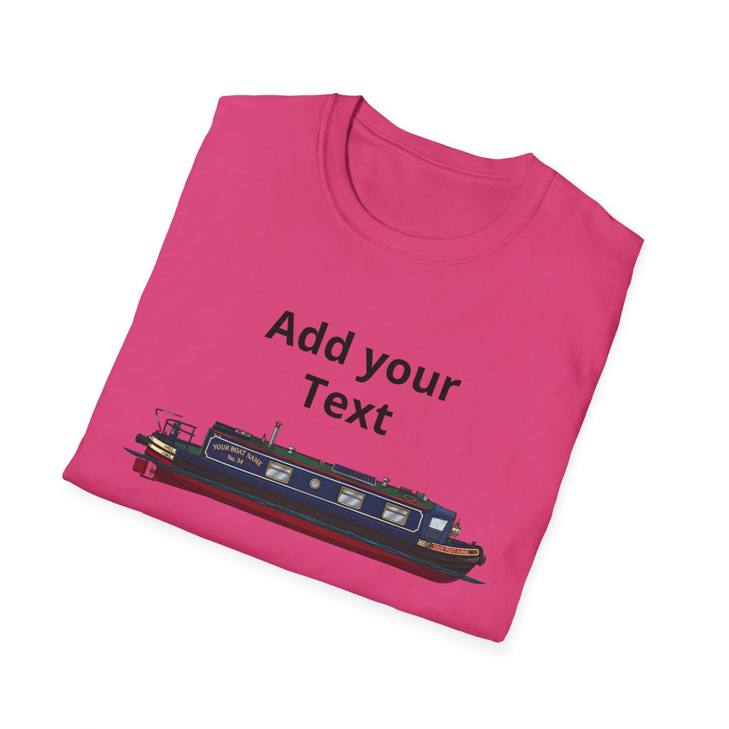 Canal Narrowboat Photo Custom T-Shirt — Upload a Good Quality Picture of Your Boat 