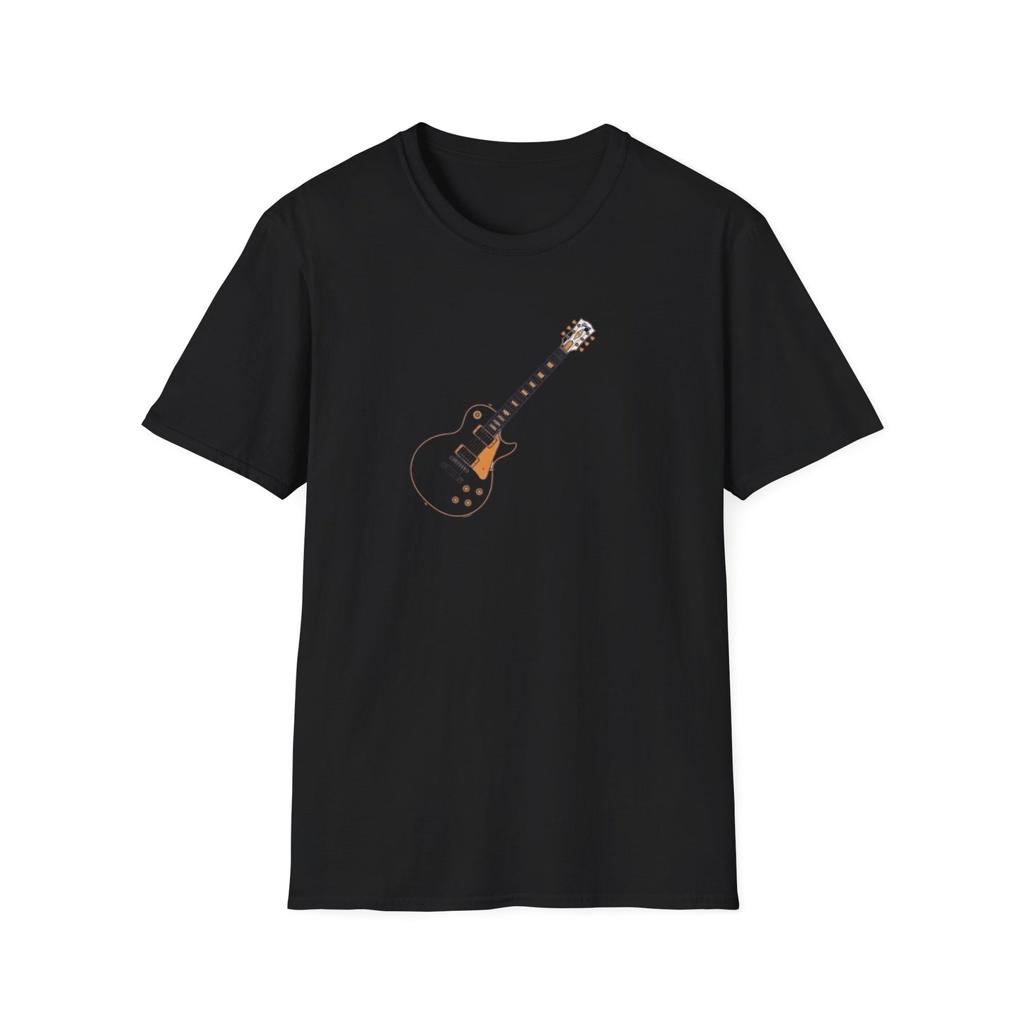 White Electric Guitar T-Shirt — Minimalist Music Tee for Guitarists & Fans