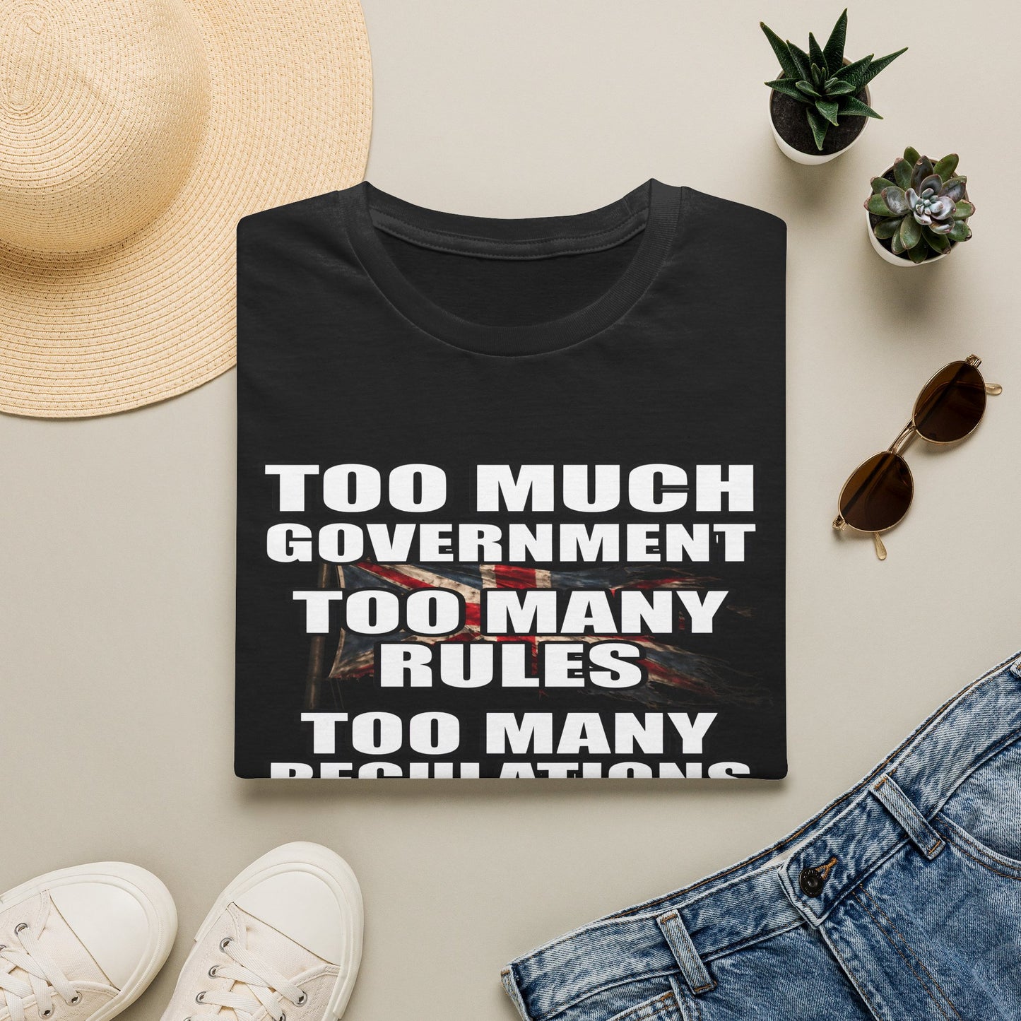 Too Much Government Too Many Rules Regulations T-Shirt | Funny Political Satire | Gildan Softstyle Printify
