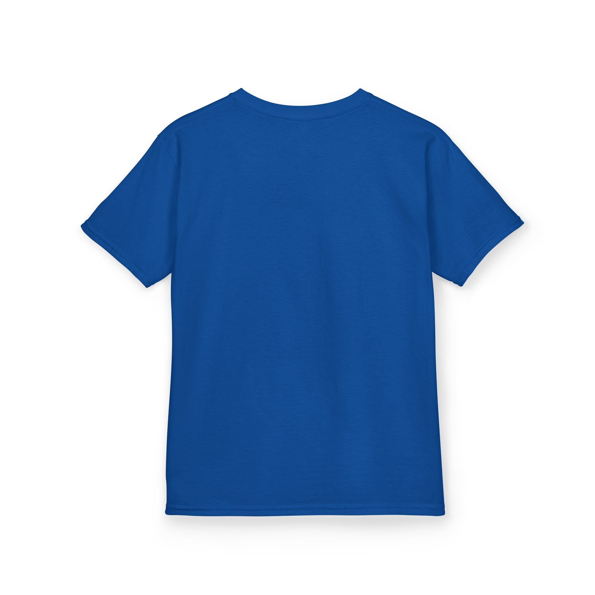 back view Blue t-shirt on a white background