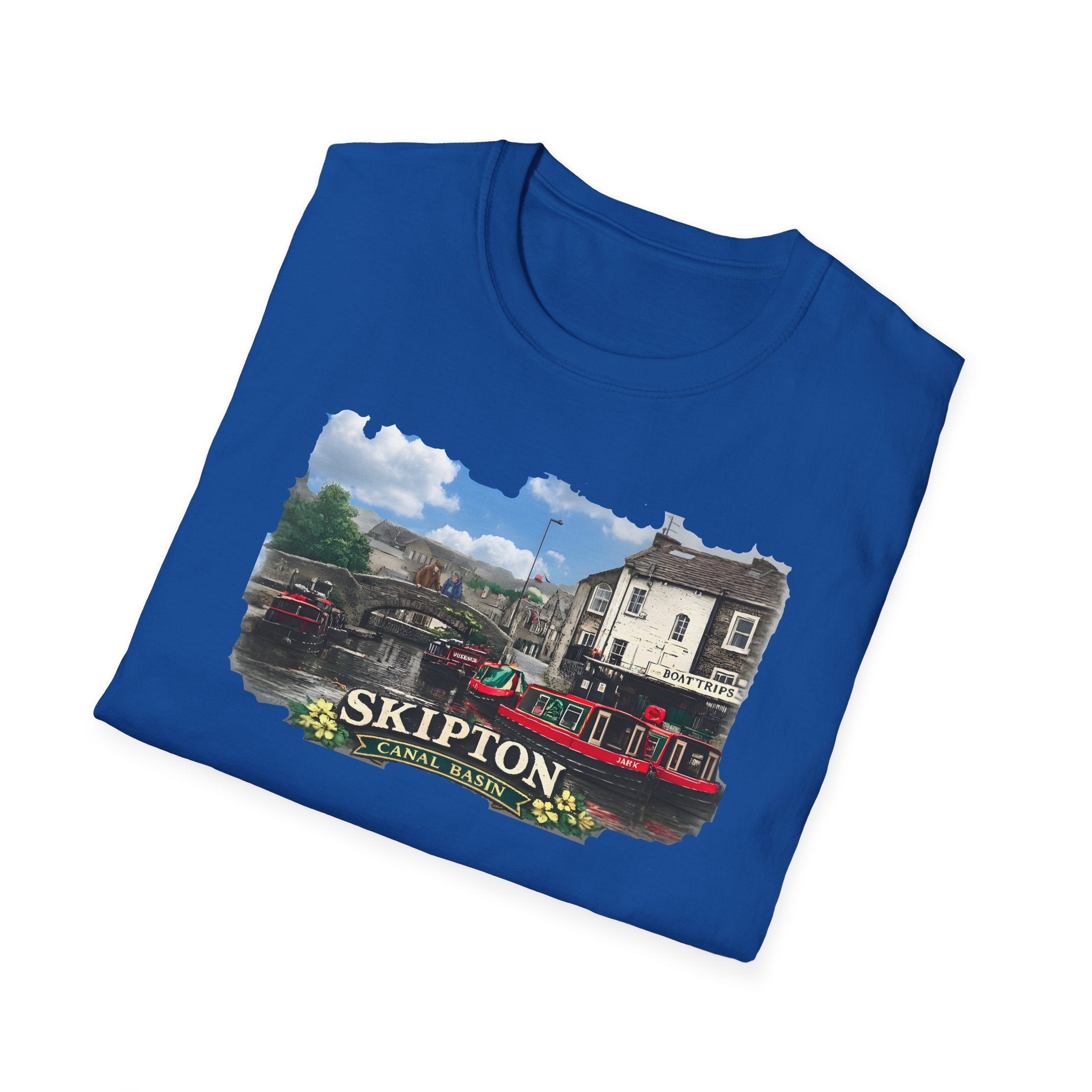 Historic Skipton- Canal Basin-Scene T  shirt Yorkshires Most Picturesque Waterway Printify