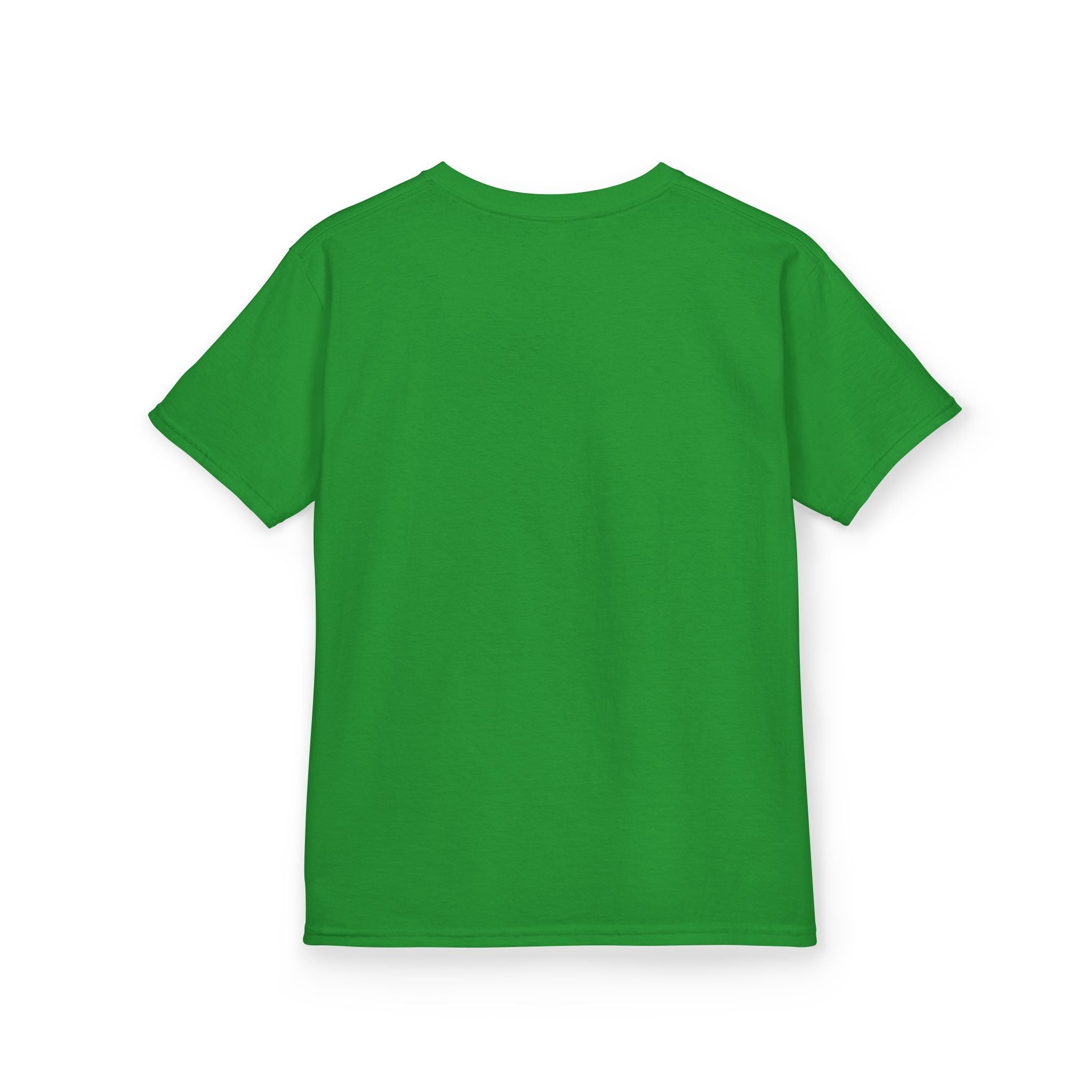 back view Green t-shirt on a white background