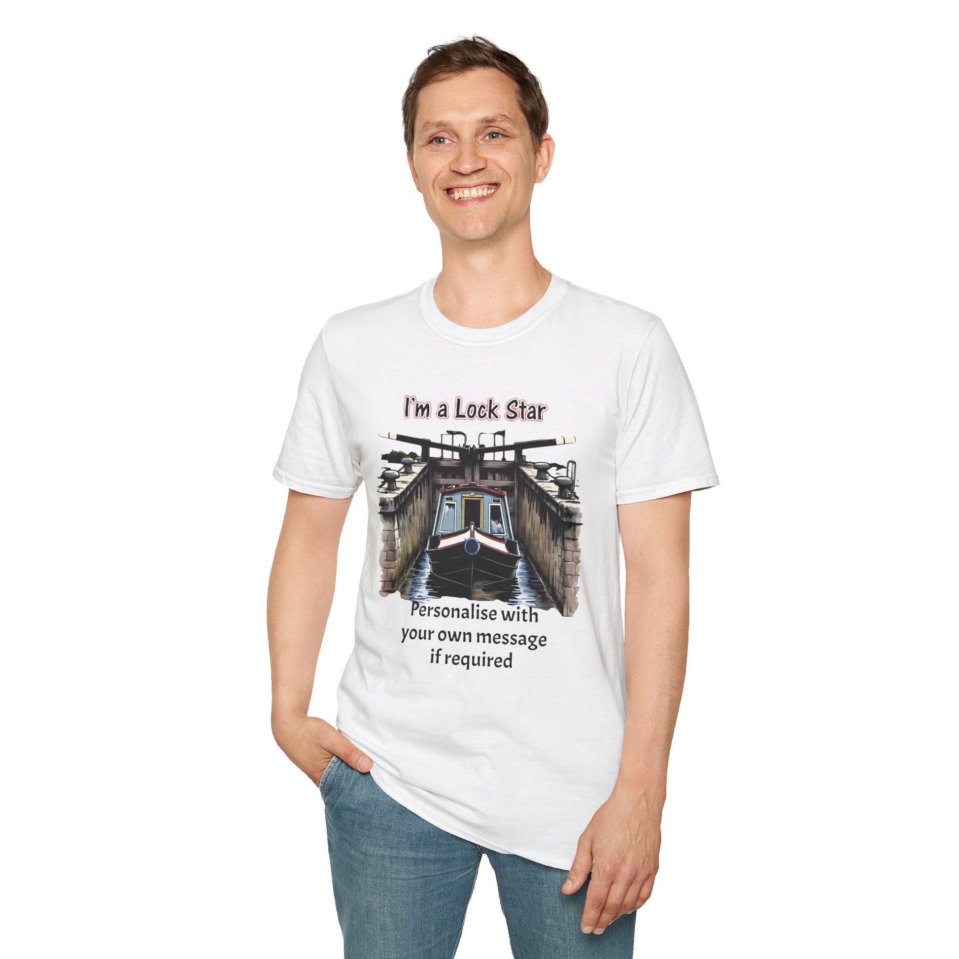 “I’m a Lock Star” Canal T-Shirt – Funny Narrowboat Shirt | Personalised Canal Gift | Custom Boating Tee Printify