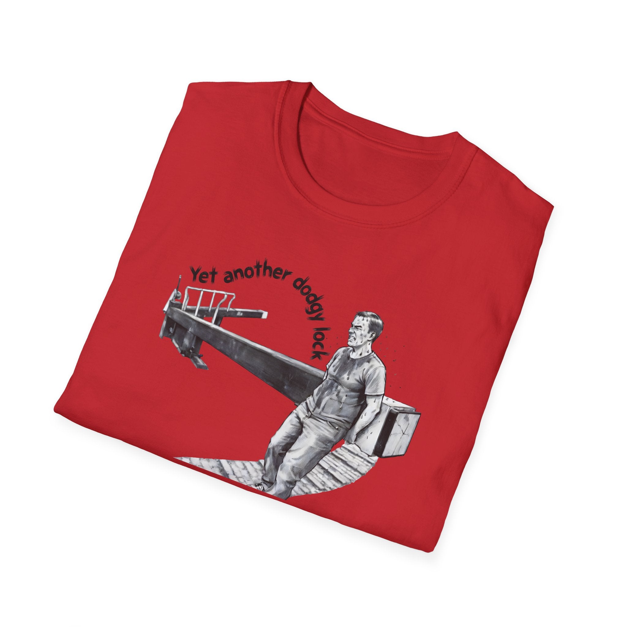 Yet Another Dodgy Lock | Funny Narrowboat Canal Lock Gate T-Shirt | Canal & Narrowboat Collection Printify