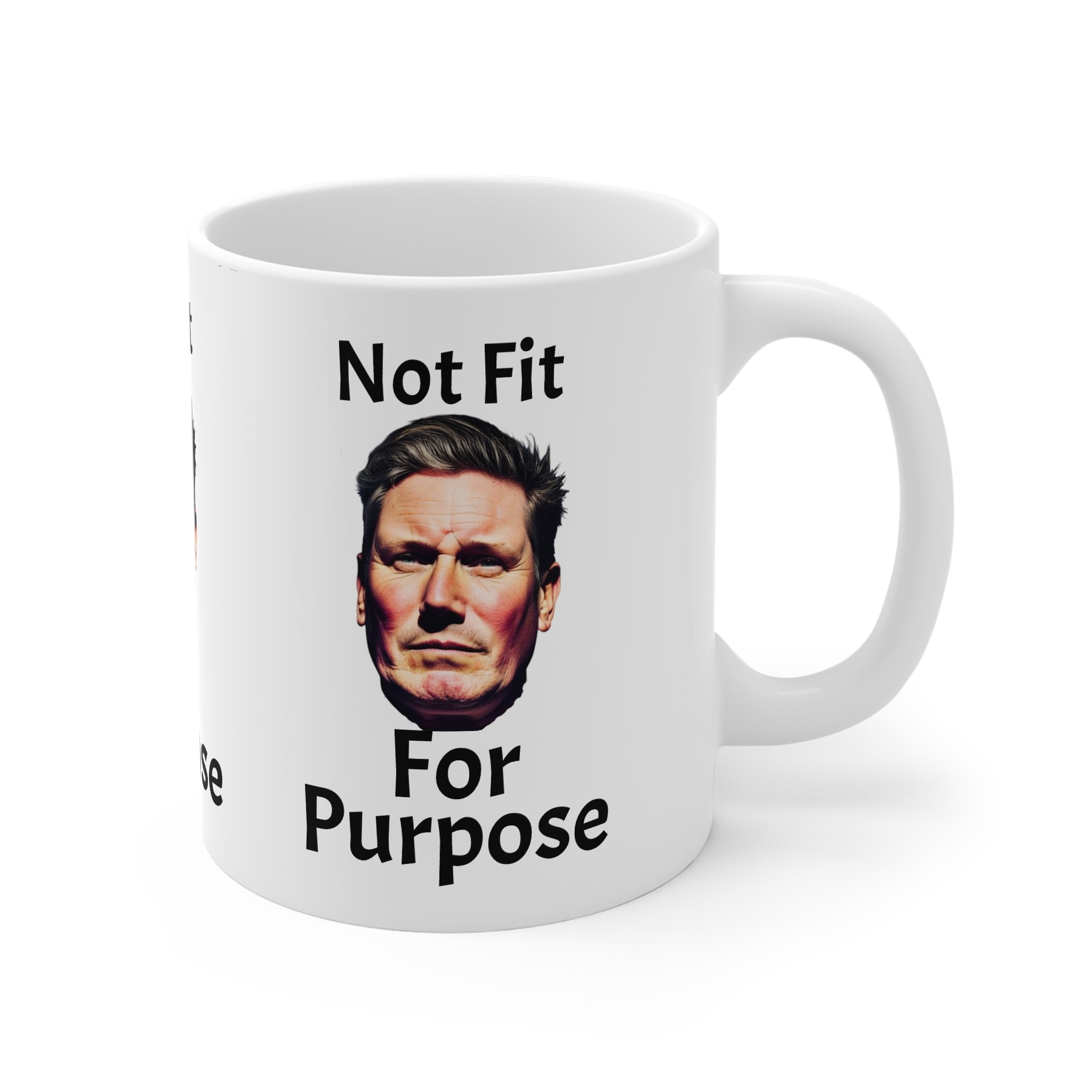 "Not Fit For Purpose" Kier Starmer Face Political Protest Coffee Mug Printify