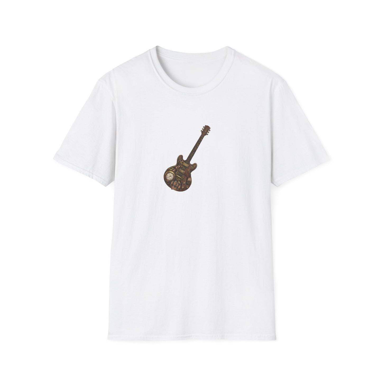 Steampunk Symphony design Guitar  (Mechanical Engraving) Music Lover Print T Shirt