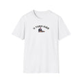 White t-shirt with 'U TURN KIER' text and graphic on a white background