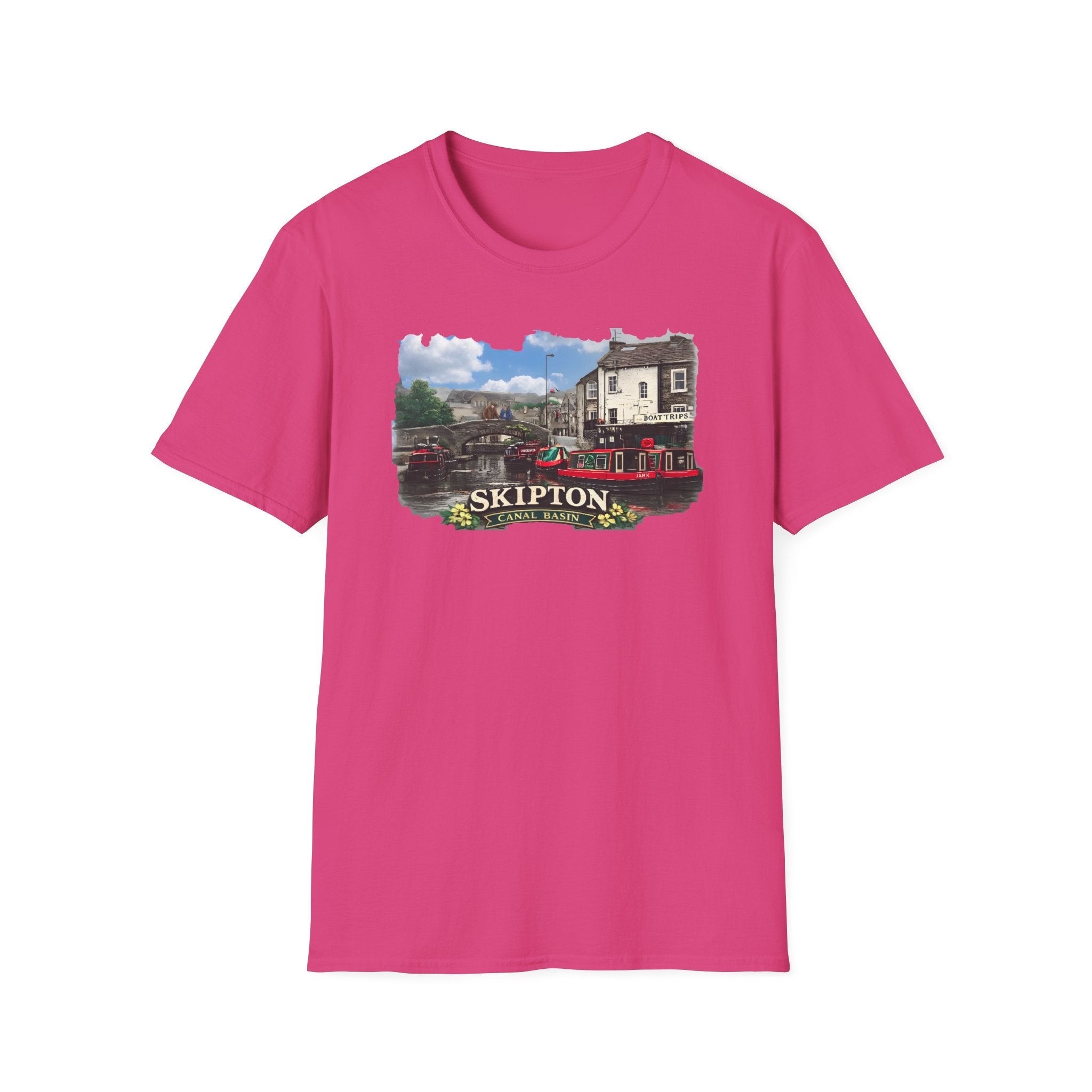 Historic Skipton- Canal Basin-Scene T  shirt Yorkshires Most Picturesque Waterway Printify