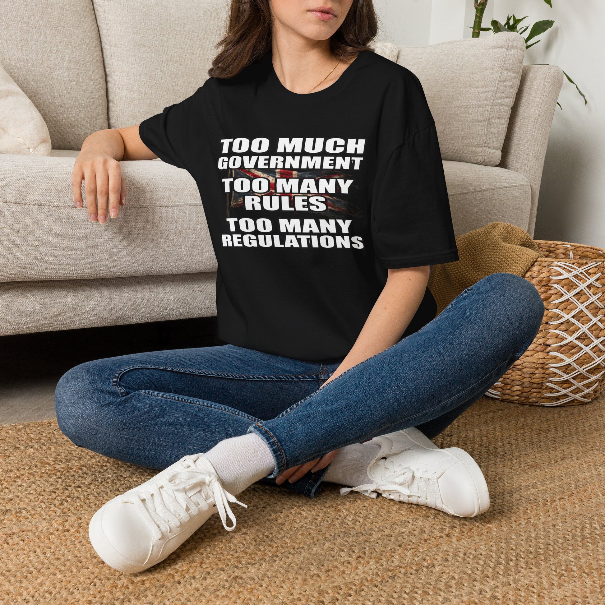 Too Much Government Too Many Rules Regulations T-Shirt | Funny Political Satire | Gildan Softstyle Printify