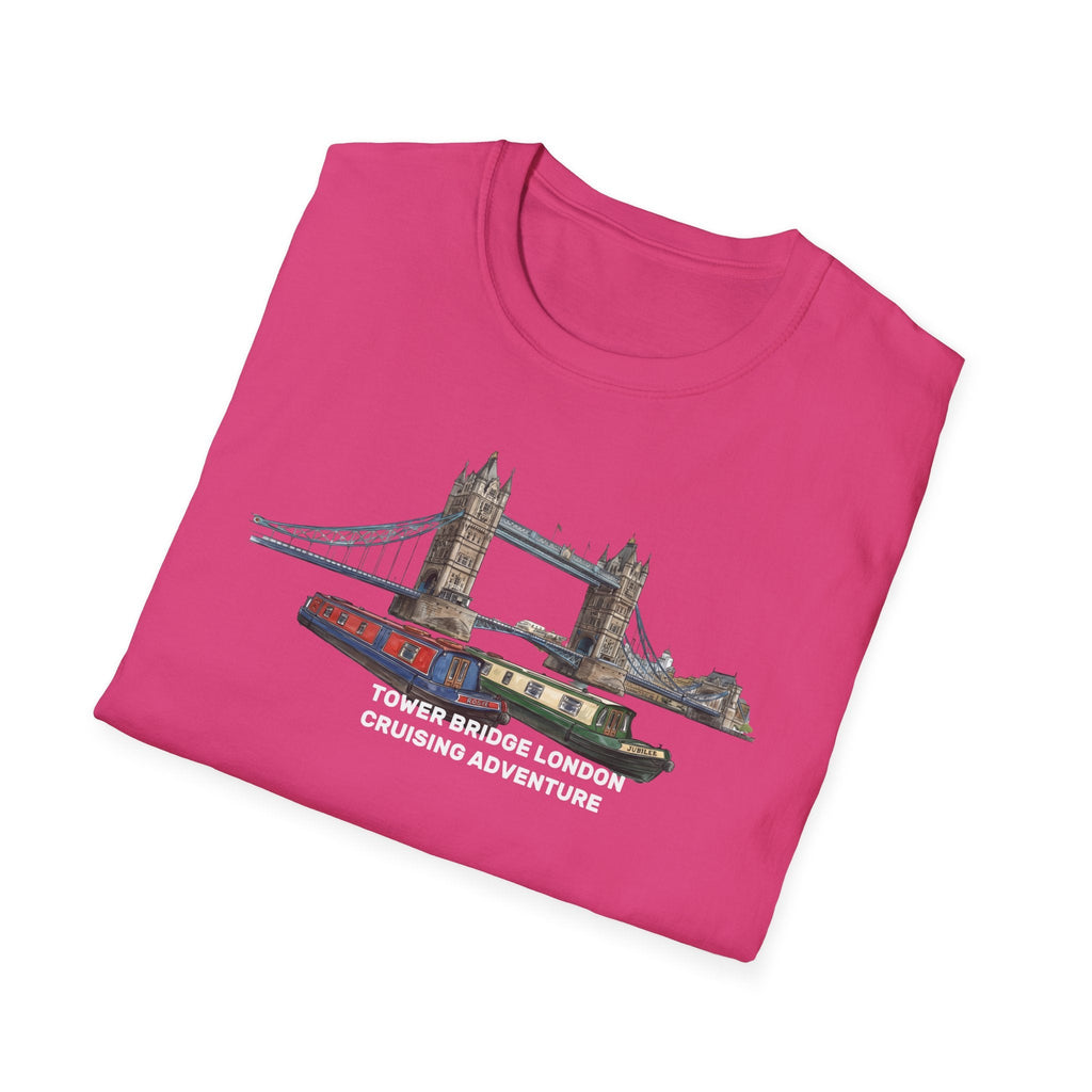 Tower Bridge London T-Shirt –Canal Narrowboat Thames River Cityscape Graphic Tee Printify