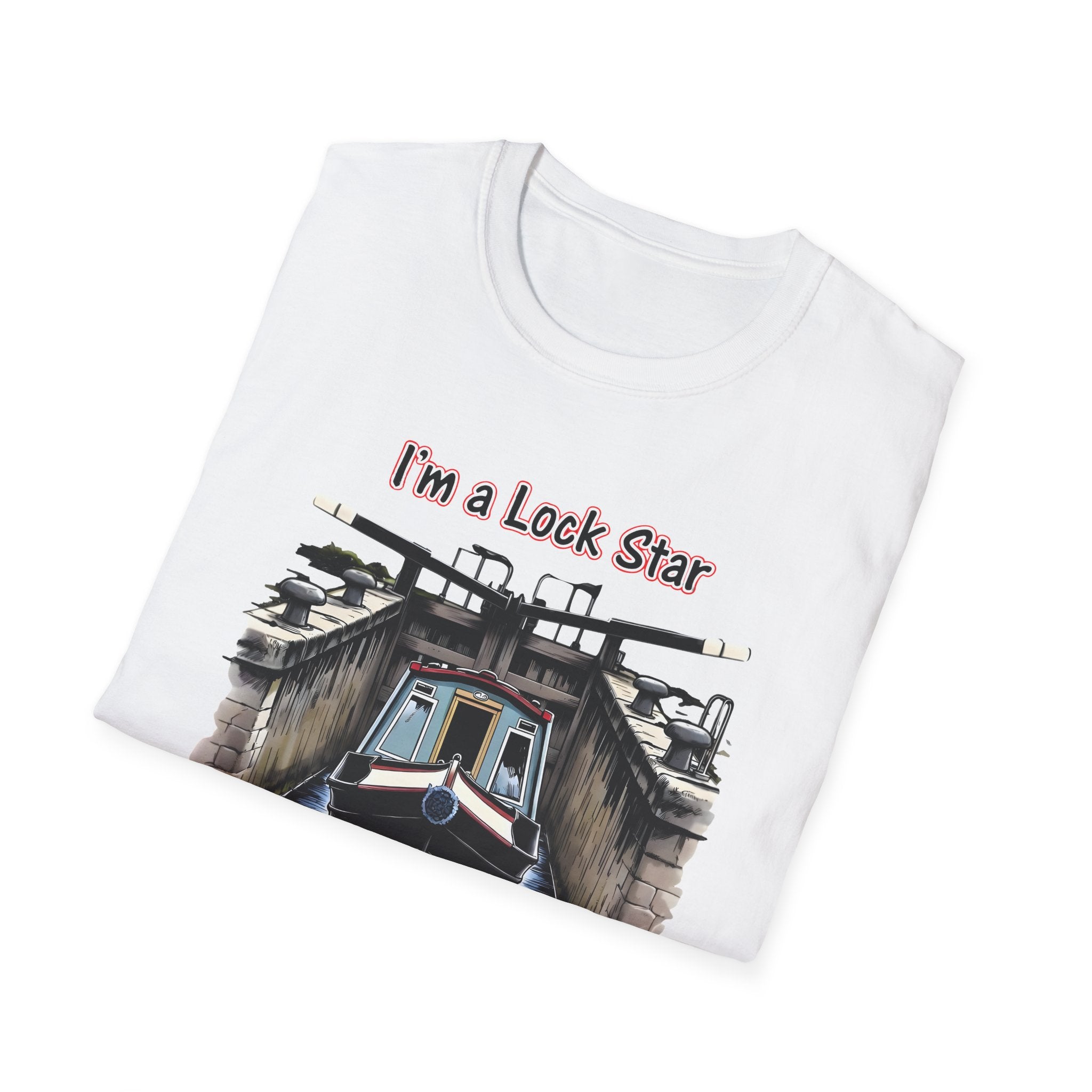 “I’m a Lock Star” Canal T-Shirt – Funny Narrowboat Shirt | Personalised Canal Gift | Custom Boating Tee Printify