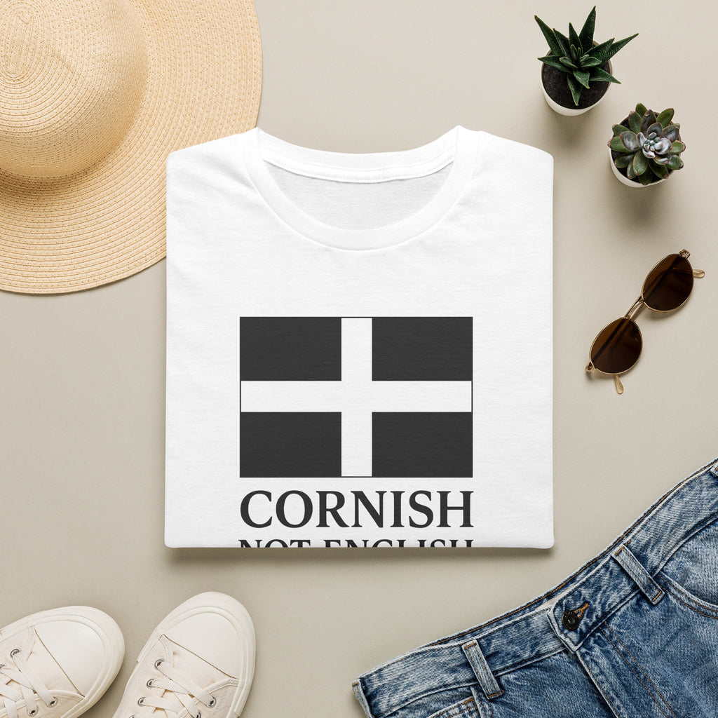 Cornish Not English T-Shirt — Cornwall Flag Tee for Locals & Travelers Printify