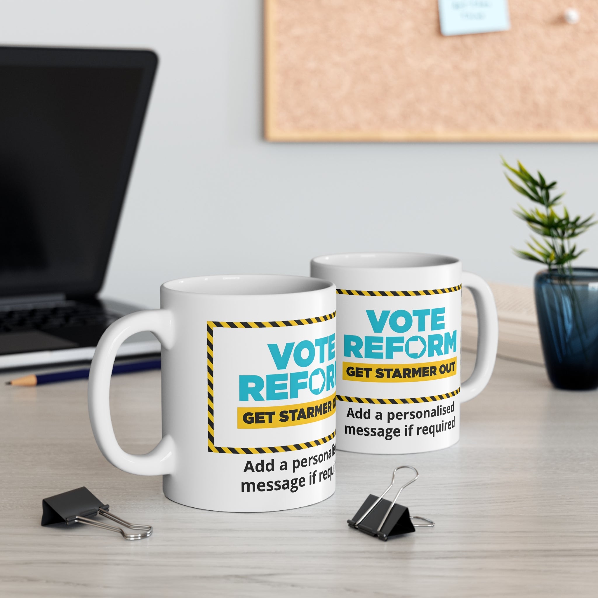 Vote Reform Get Starmer Out Mug - Reform UK Local Elections 2026 | Personalised Political Mug | Fat Boris Store Printify