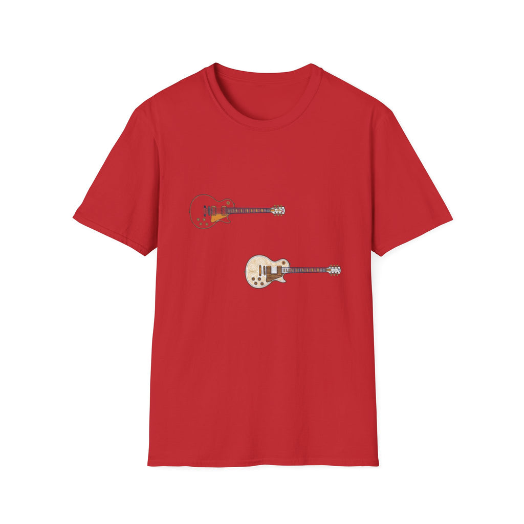 Electric Guitar Duo T-Shirt — Minimalist Music Tee for Guitarists & Music Lovers