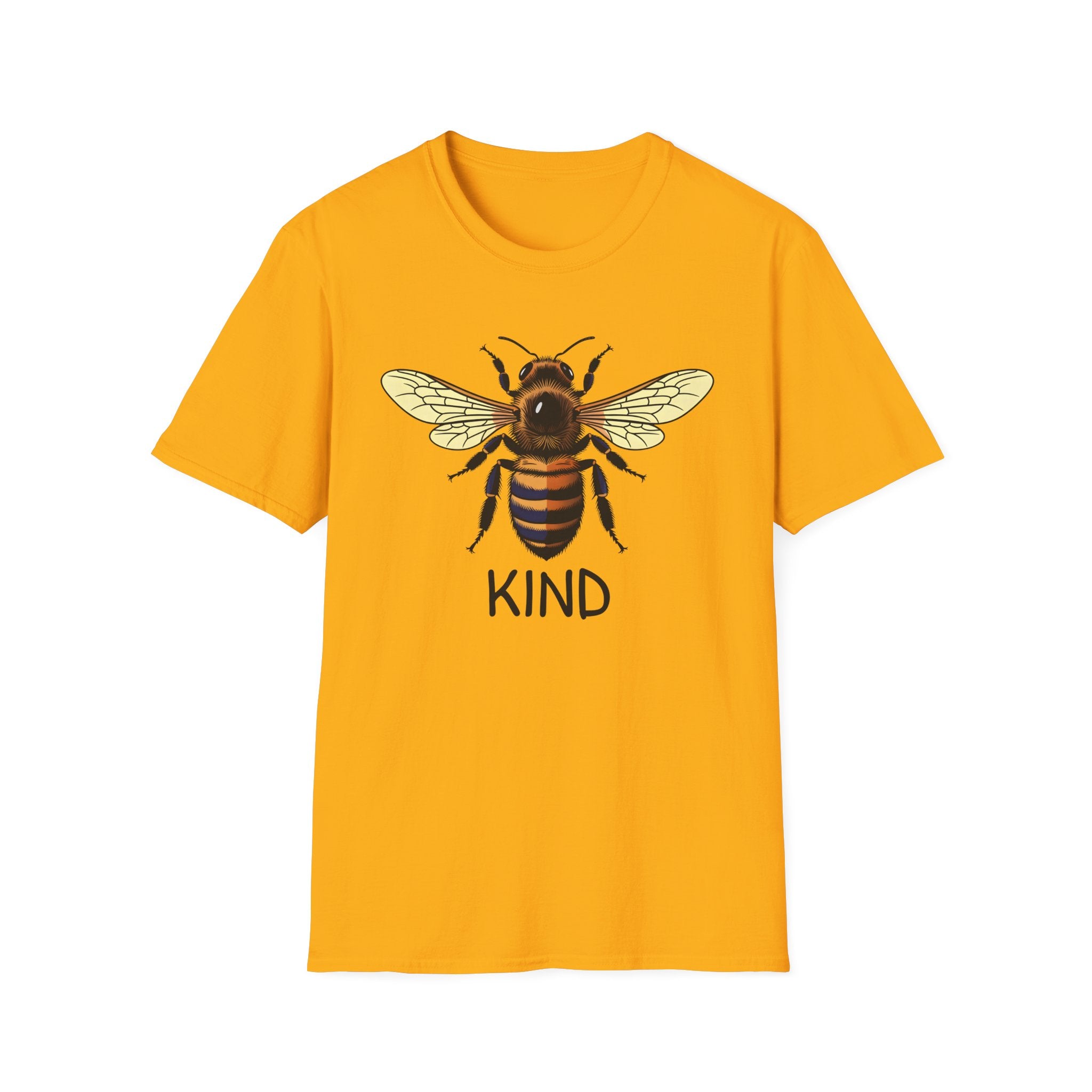 Bee Graphic T-Shirt — "Kind" Eco-Friendly Bee Tee for Nature Lovers Printify