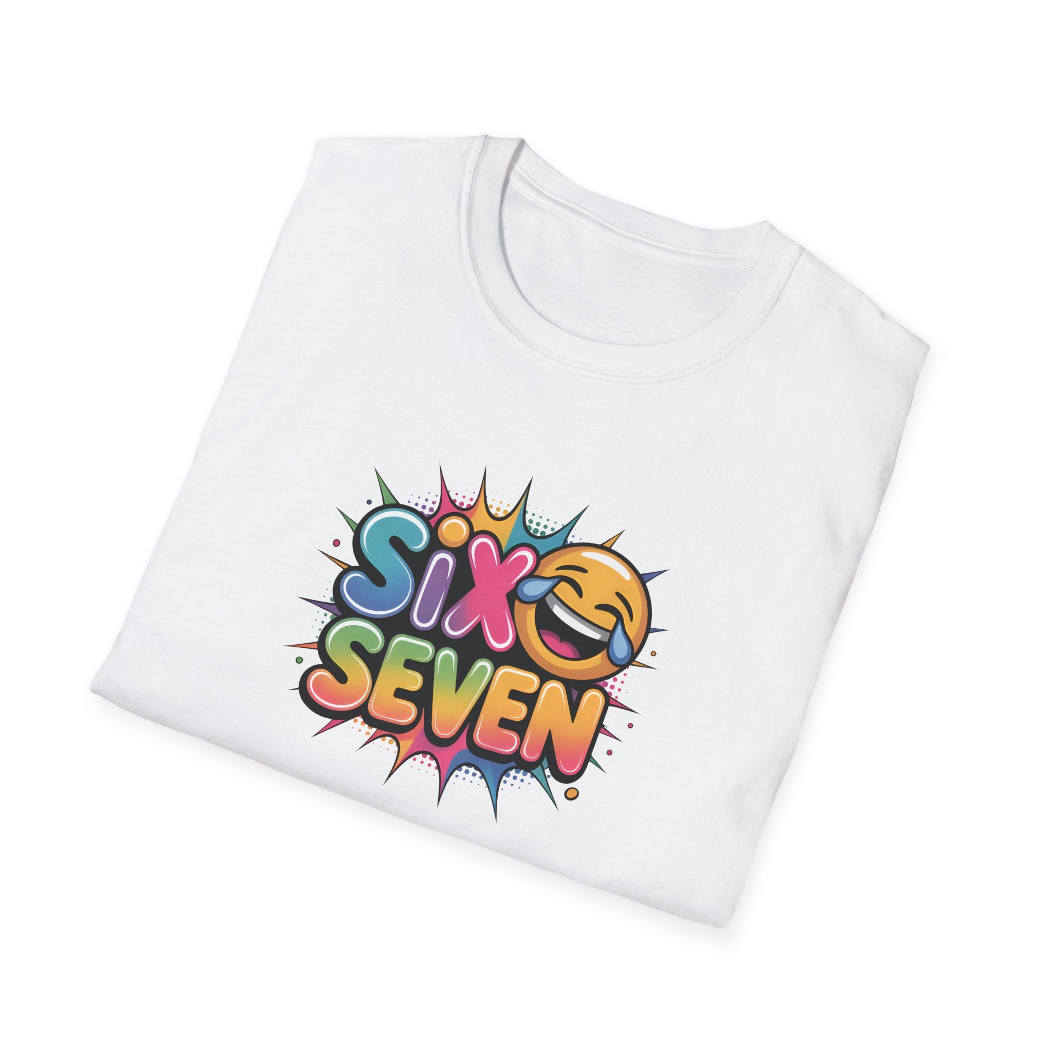 Graphic Tee - 6 7 Meme with Laughing Emoji Design