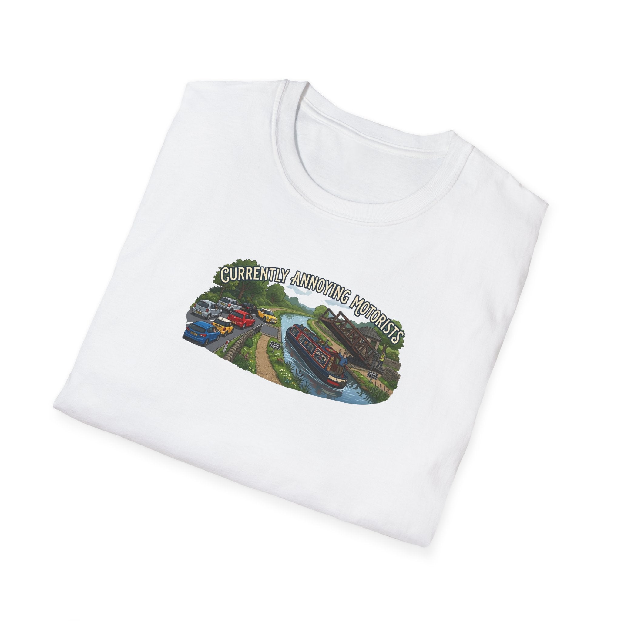 currently annoying motorists-canal swing bridge narrowboat humour t shirt