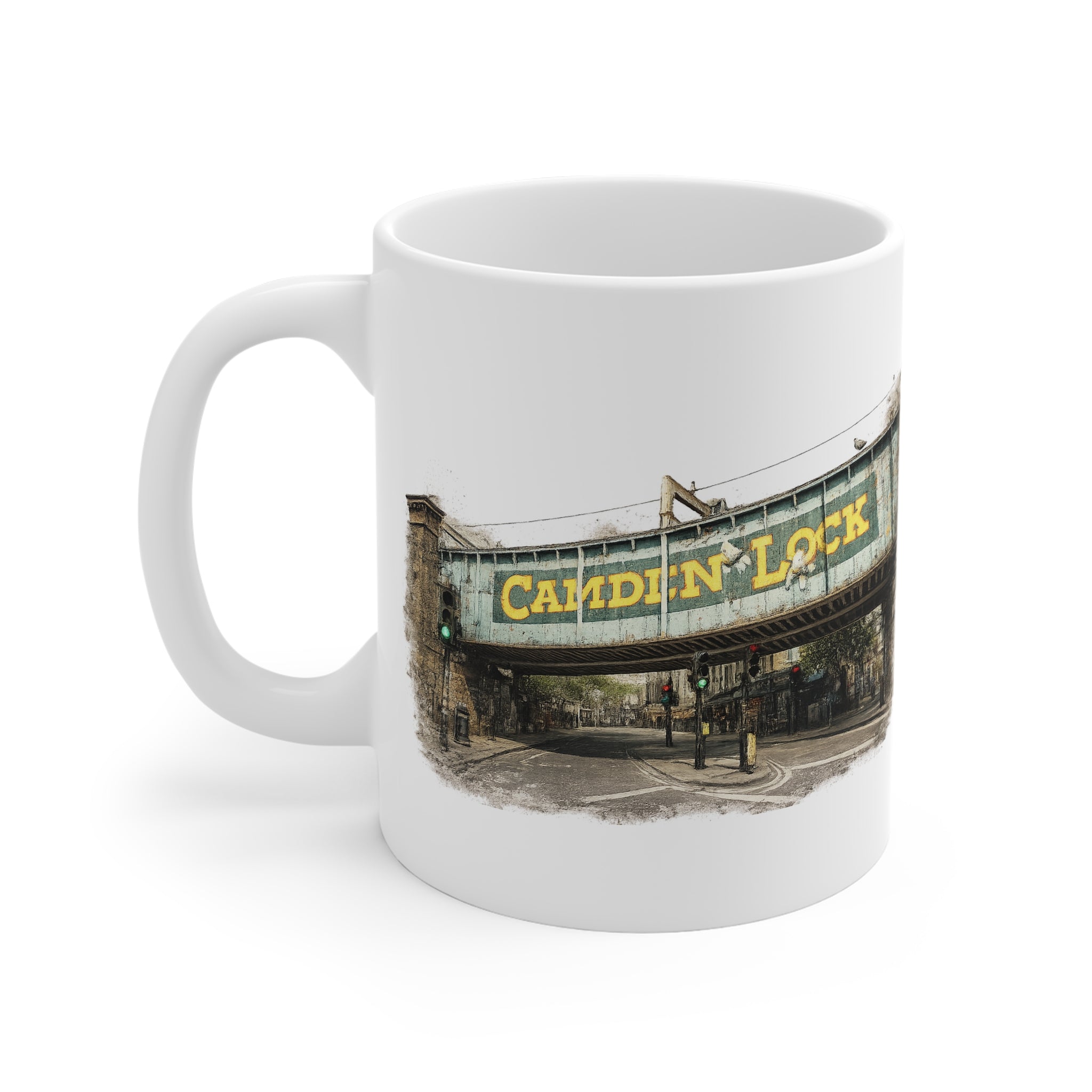 Camden Lock London Mug — Vintage  Bridge Canal Photo Coffee Cup