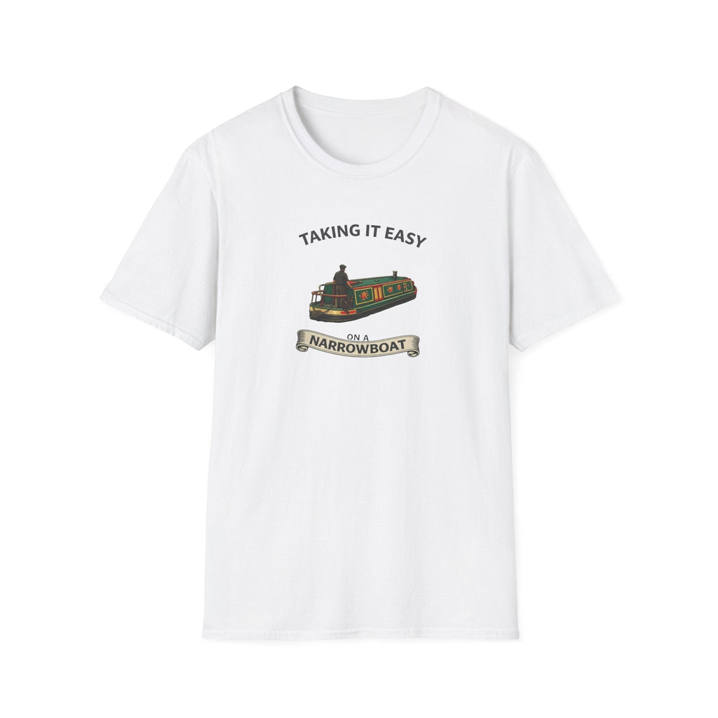 Taking It Easy Narrowboat T-Shirt — Canal Boat Graphic Tee Printify