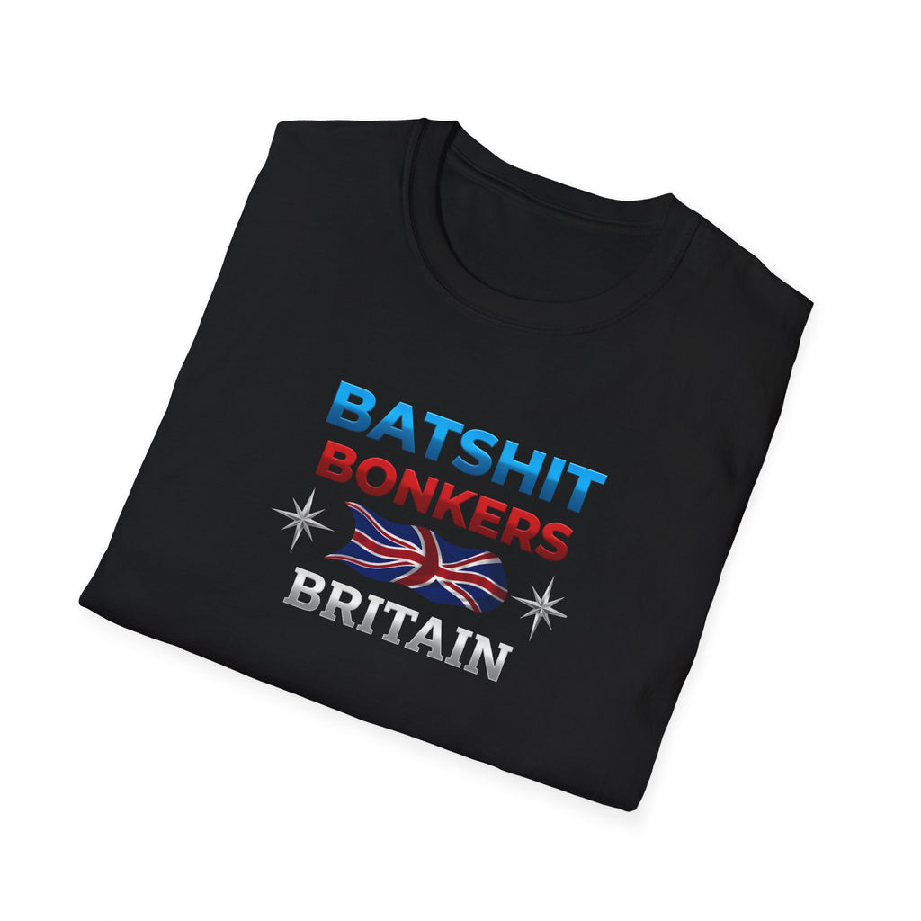 Batshit Bonkers Britain T-Shirt — Funny British Flag Unisex Tee Printify