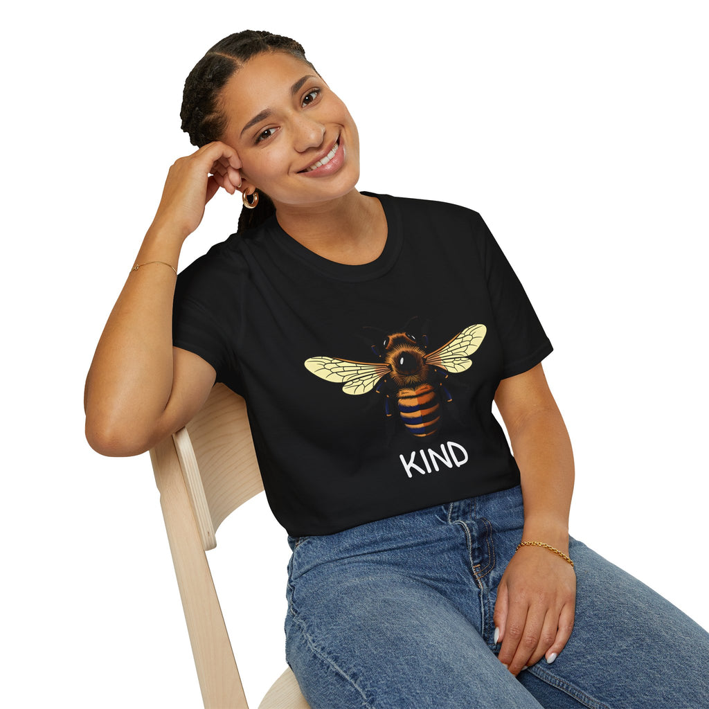 Bee Graphic T-Shirt — "Kind" Eco-Friendly Bee Tee for Nature Lovers Printify