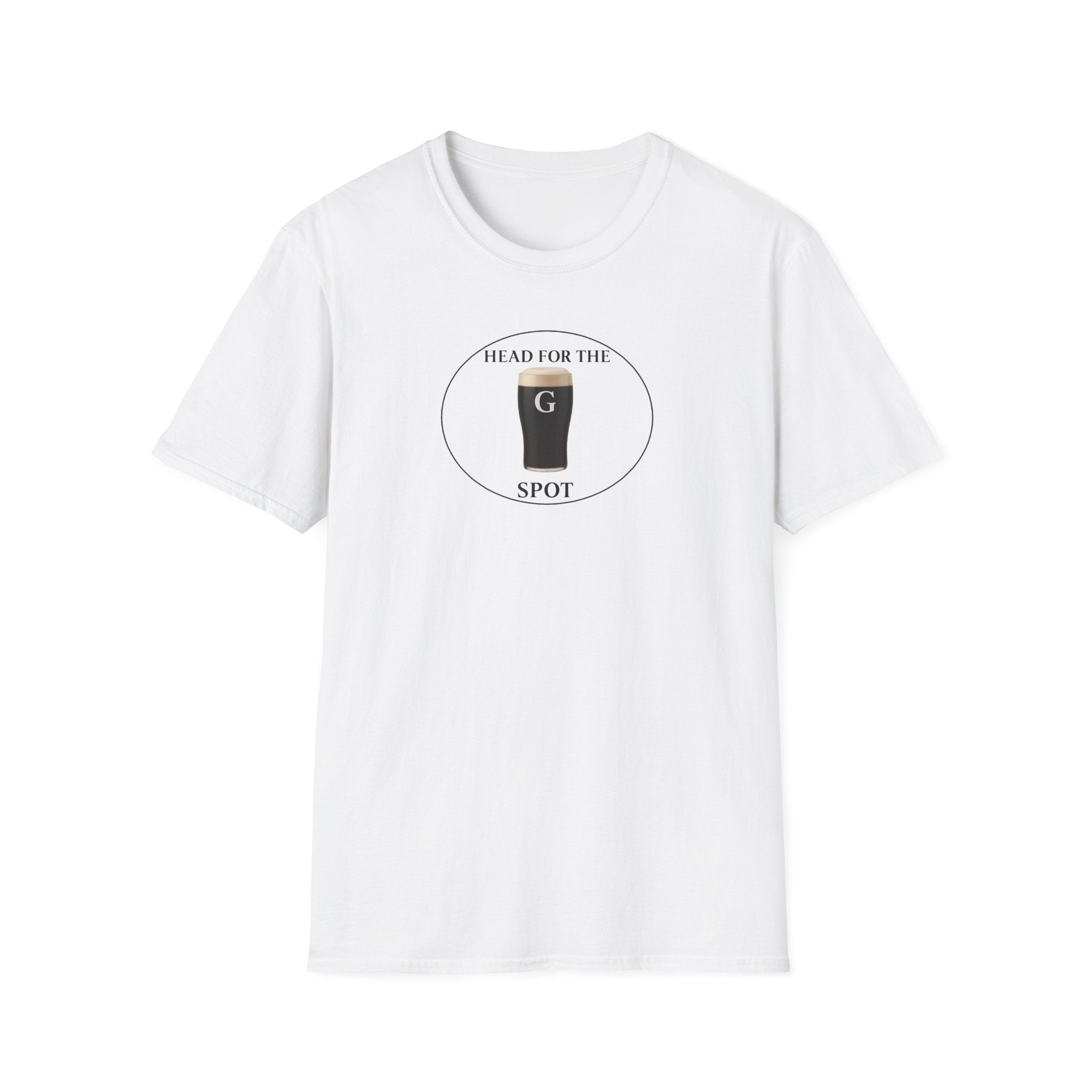White t shirt with famous Guinness slogan, the G spot