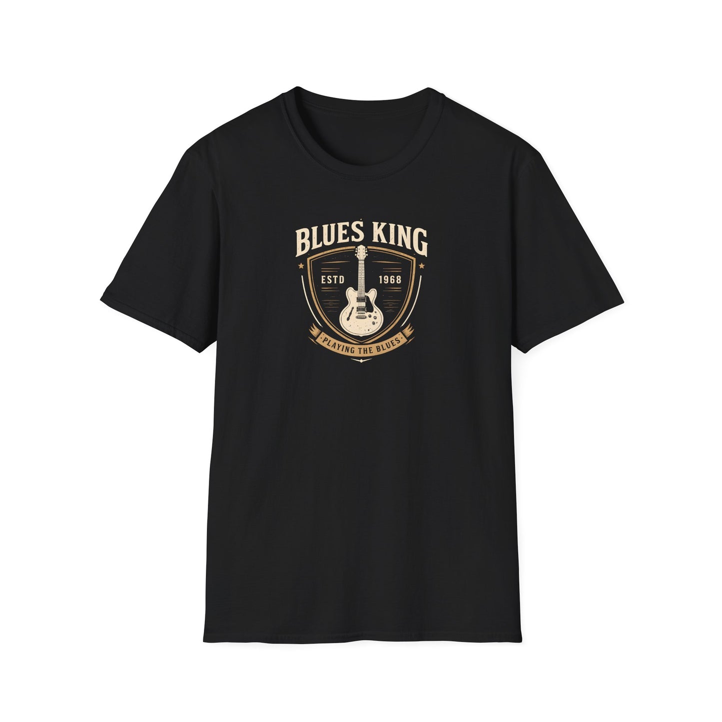Fat Boris Blues King Guitar T-Shirt – Vintage Blues Music Graphic Tee 