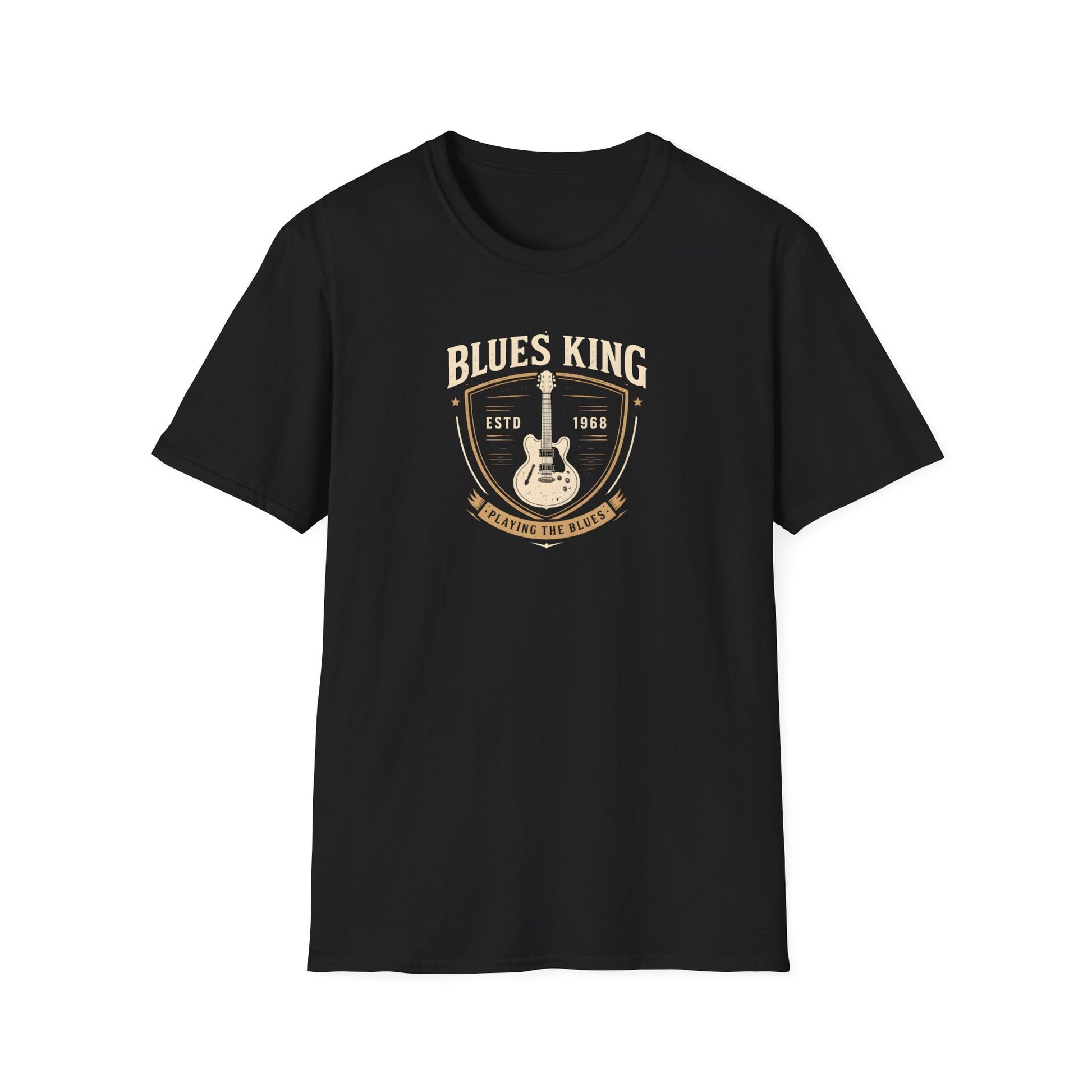 Fat Boris Blues King Guitar T-Shirt – Vintage Blues Music Graphic Tee 
