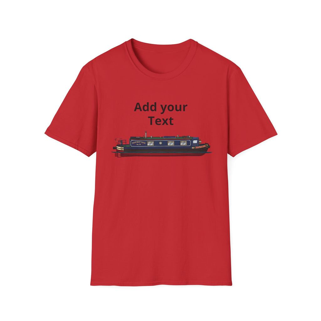 Canal Narrowboat Photo Custom T-Shirt — Upload a Good Quality Picture of Your Boat