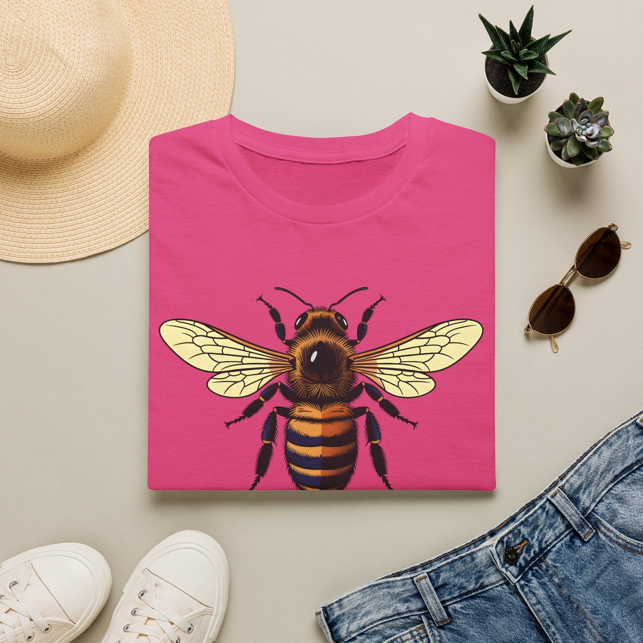 Bee Graphic T-Shirt — "Kind" Eco-Friendly Bee Tee for Nature Lovers Printify