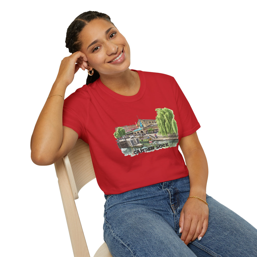 Camden  Lock  london T-Shirt —  Famous Regent Canal Side  Illustration Tee