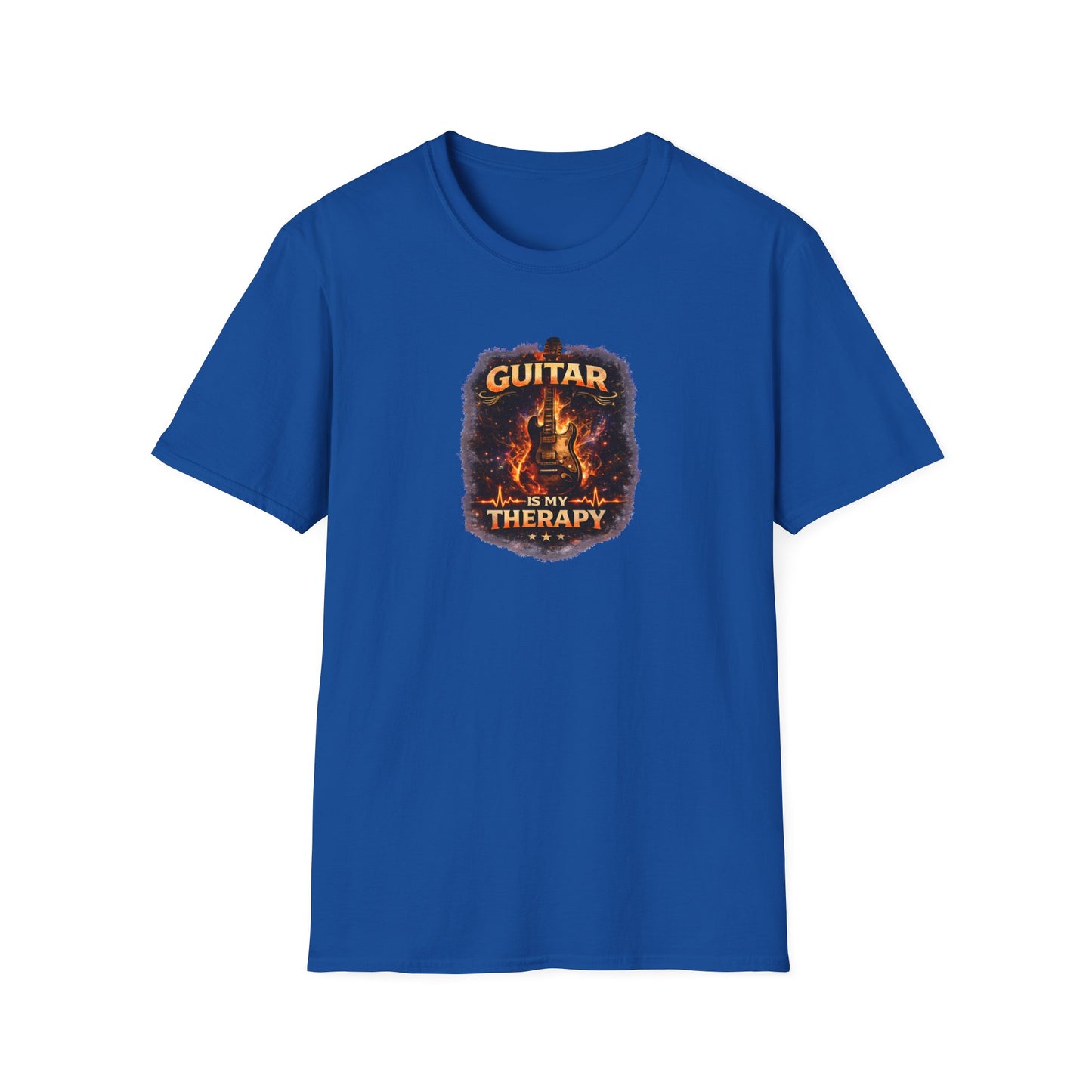 Guitar is my therapy electric guitar rock music t shirt design