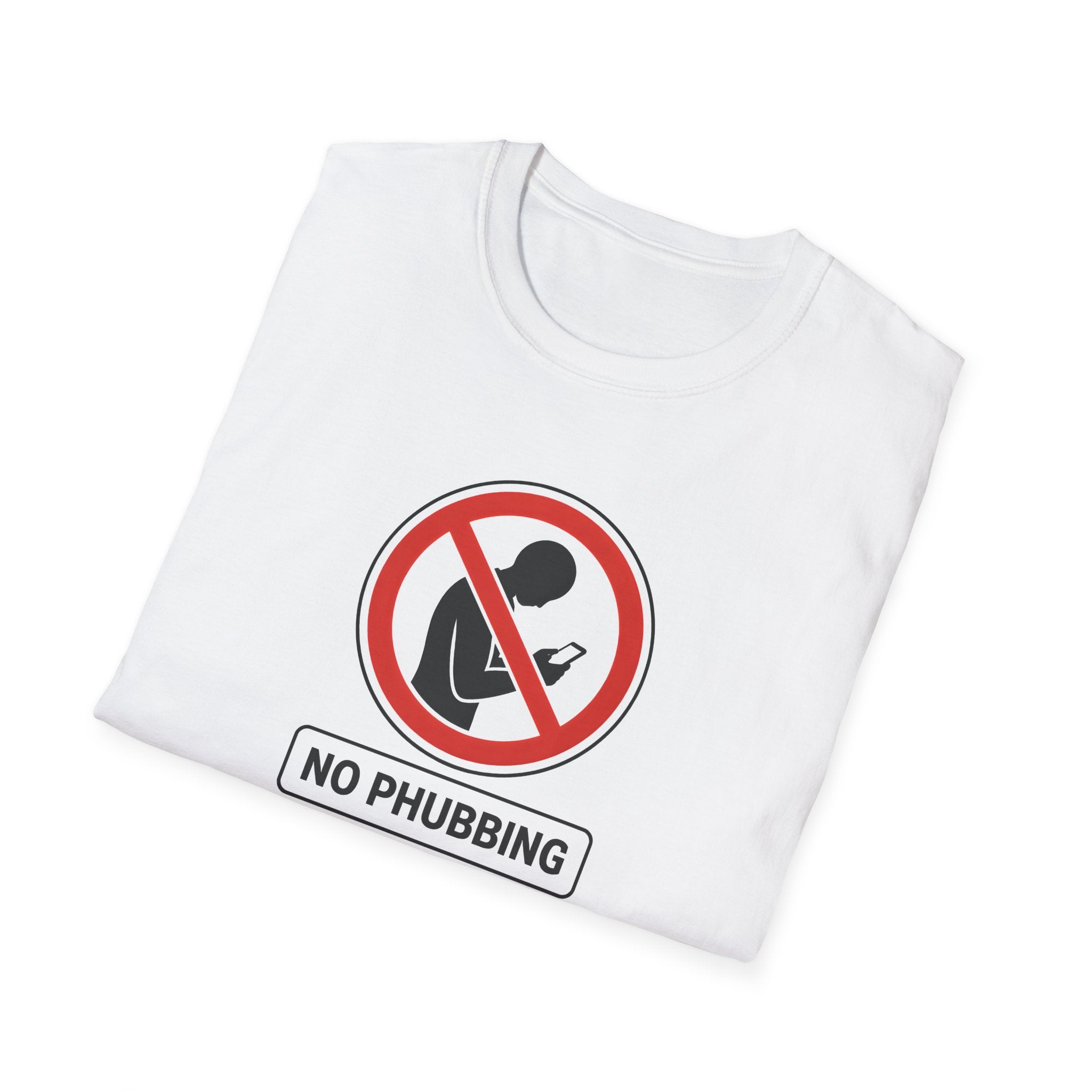 No Phubbing T-Shirt – Funny Anti-Phone Awareness Tee | Customisable Social Etiquette 
