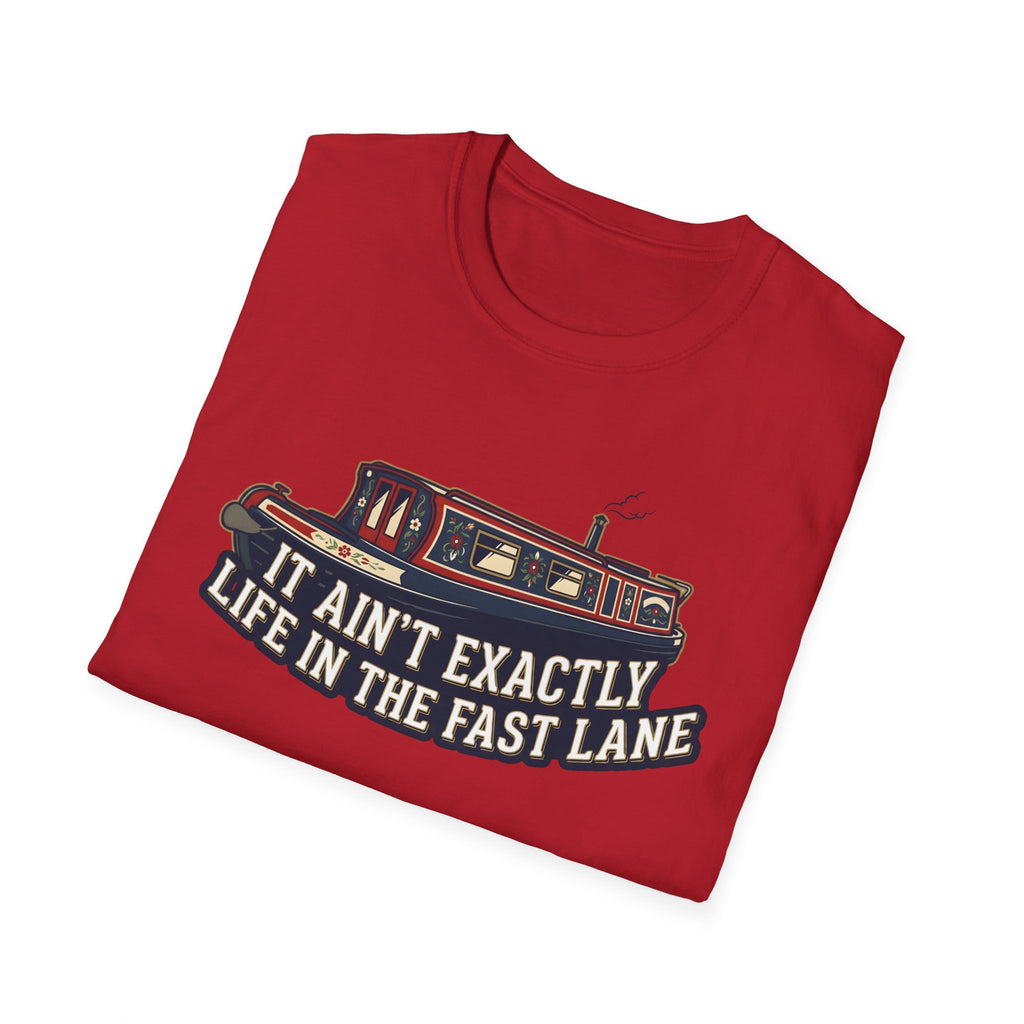 Vintage Narrow Boat t shirt— “It Ain’t Exactly Life In The Fast Lane” Retro  Graphic