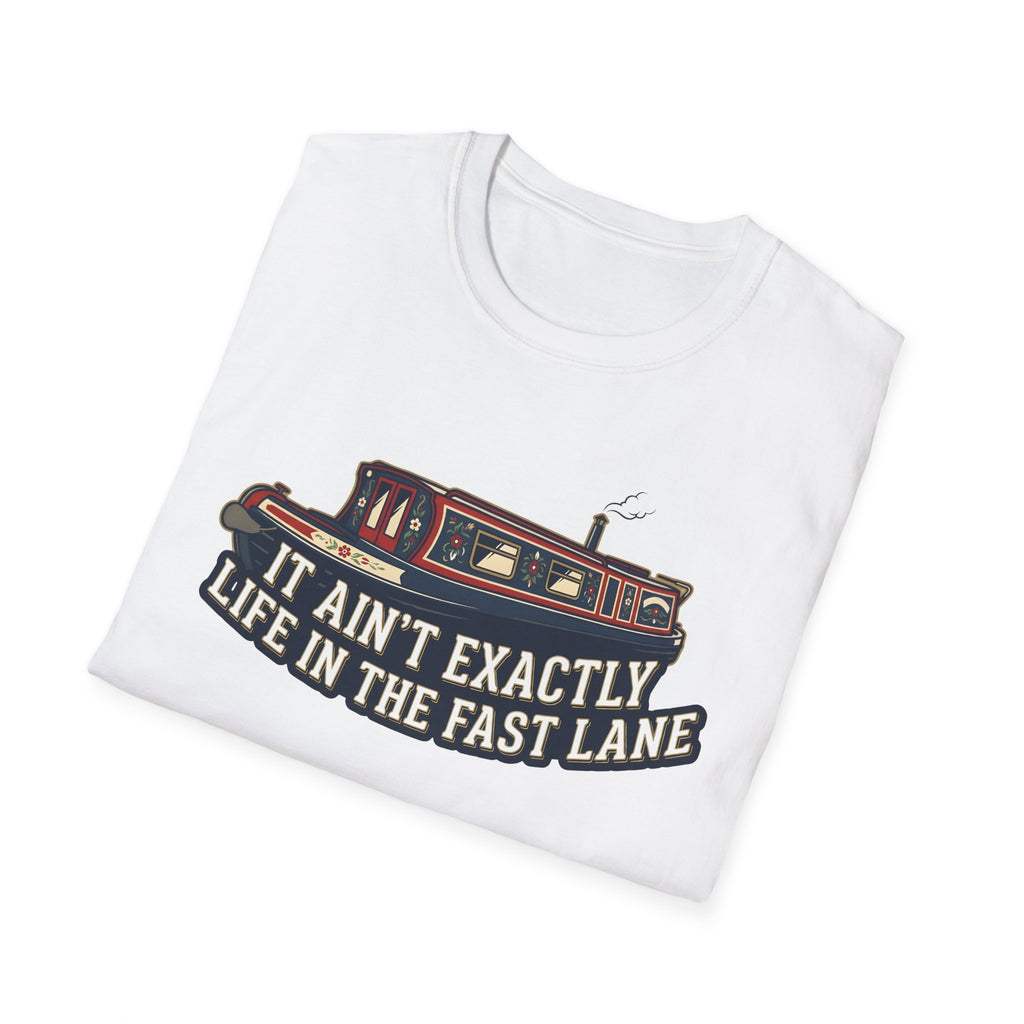 Vintage Narrow Boat t shirt— “It Ain’t Exactly Life In The Fast Lane” Retro  Graphic