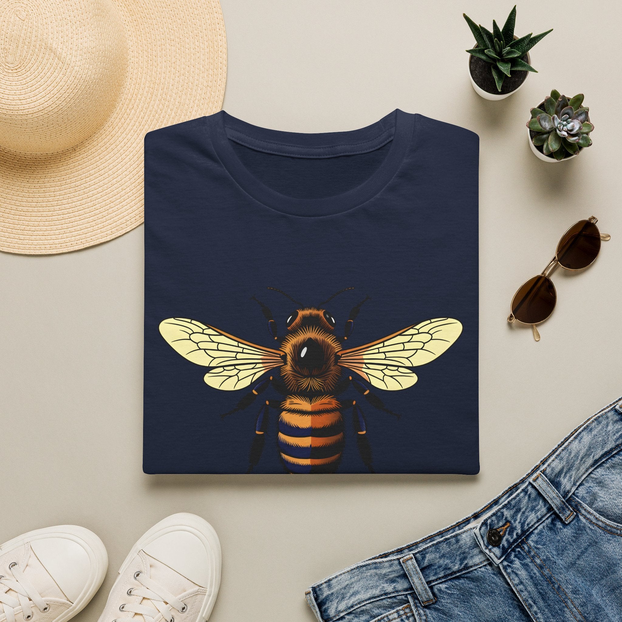 Bee Graphic T-Shirt — "Kind" Eco-Friendly Bee Tee for Nature Lovers Printify