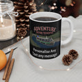 Adventure Before Dementia Canal Boat Mug — Personalised 11oz White Coffee Cup fat boris